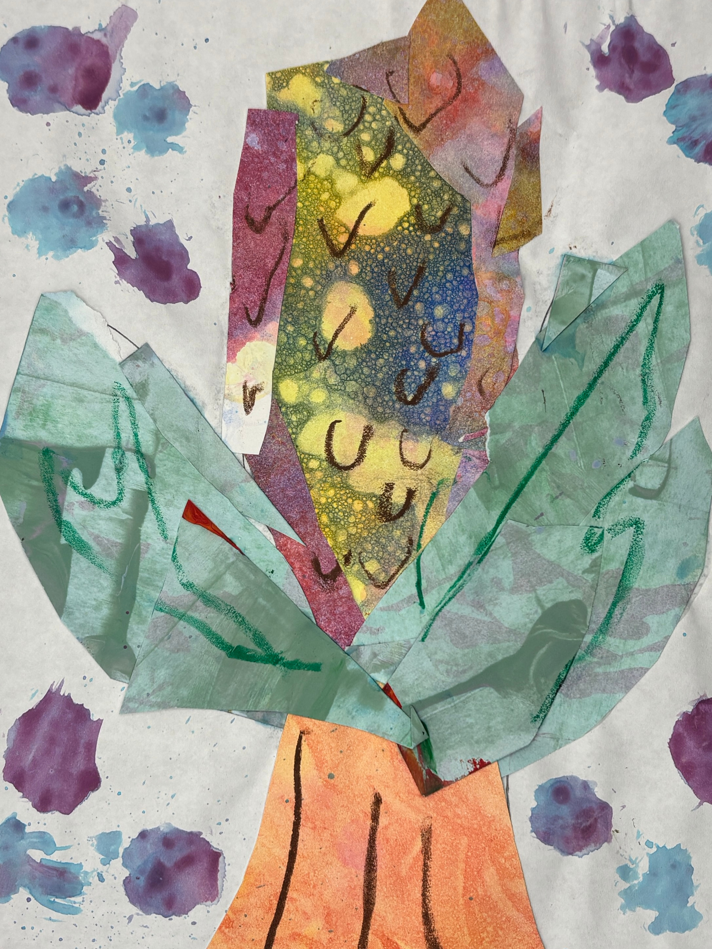 Rio, Hand-painted paper collage