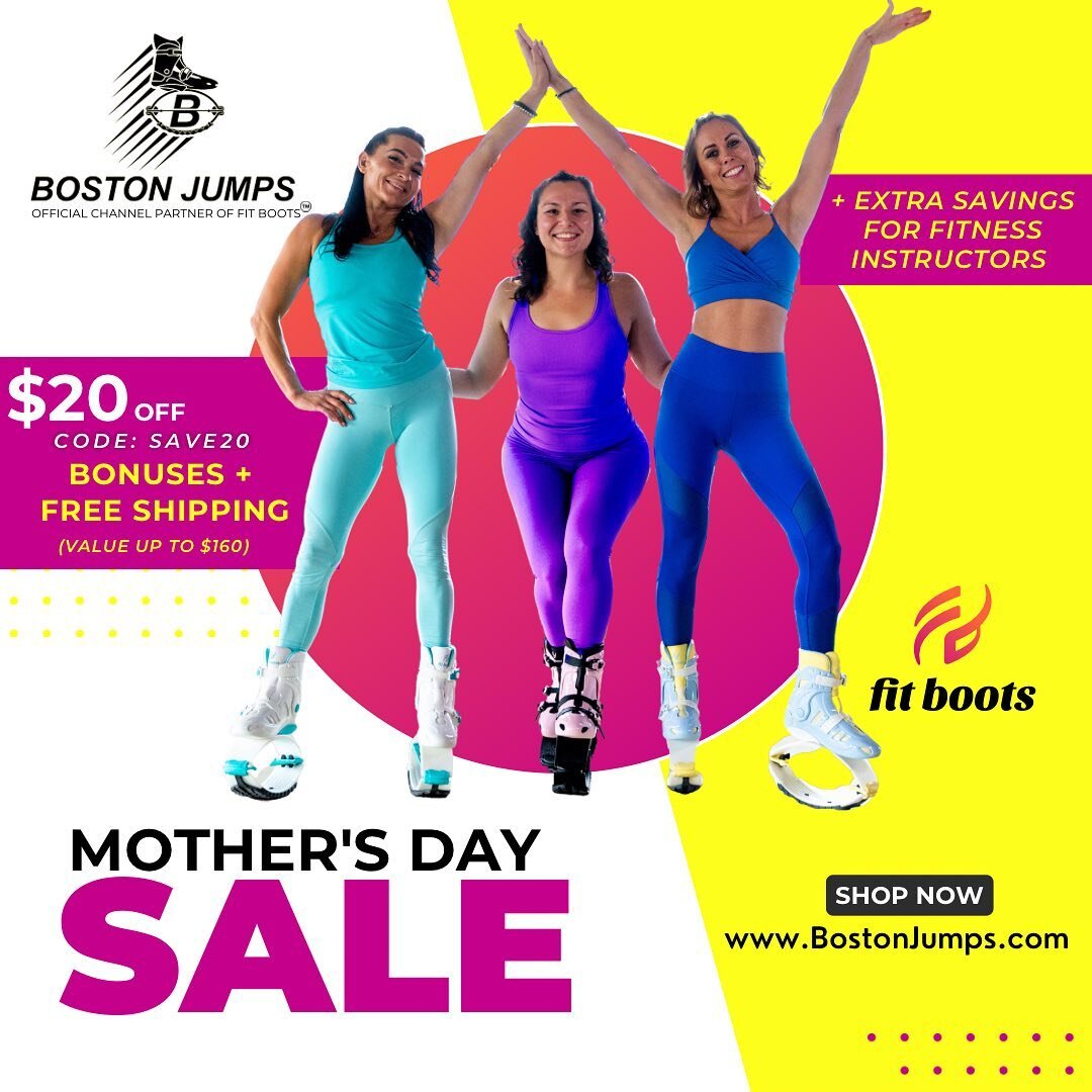 Best M🌸M&rsquo;s gift ever you can both JUMP in tomorrow&rsquo;s 9am class and a pair of boots! 

🌸Purchase 1 for YOU &amp; 1 for M🌸M this Mother&rsquo;s Day and enjoy double bonuses and bouncing into a Fun Healthy Lifestyle! 

⭐️BONUSES ⭐️ receiv