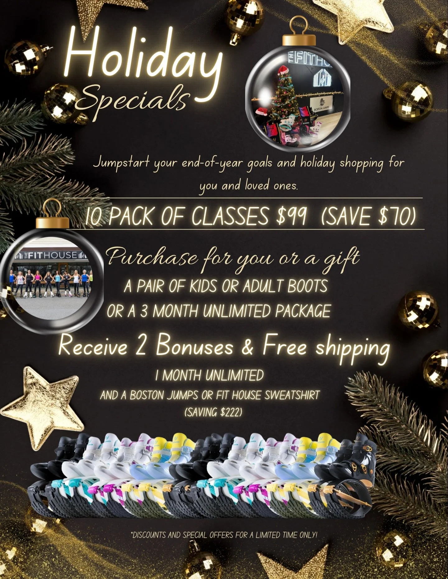 BEST GIFT EVER for you and EVERYONE on your list!! Kids &amp; Adults will bounce and have a blast reaping tons of health benefits! Give the gift of JOY &amp; HEALTH! Don&rsquo;t miss our Holiday 💫 Specials!! 

Jump in and join us and take advantage 