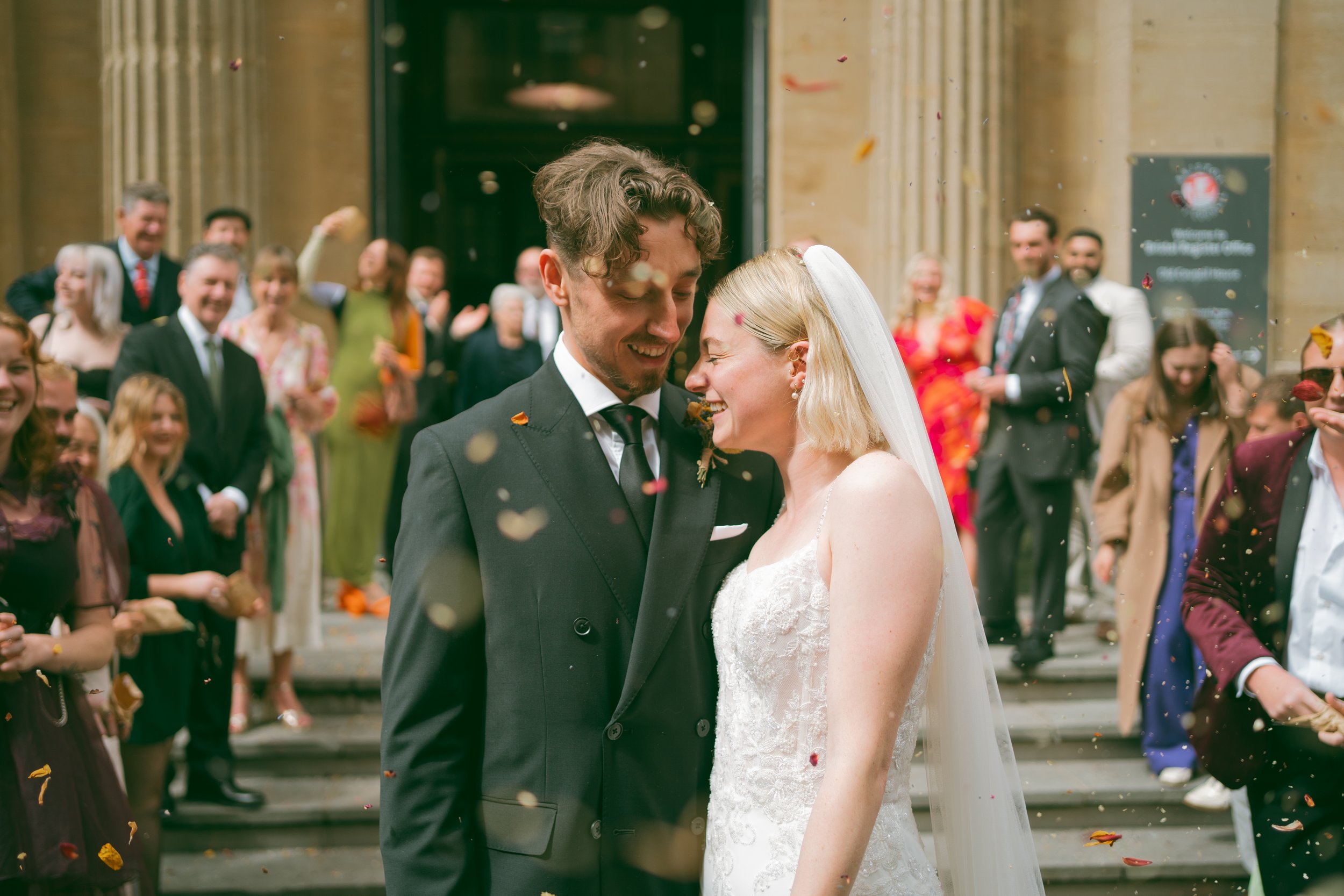 Bristol Couple Confetti Shot outside of registry office