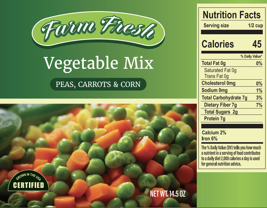Canned Vegetable Mix
