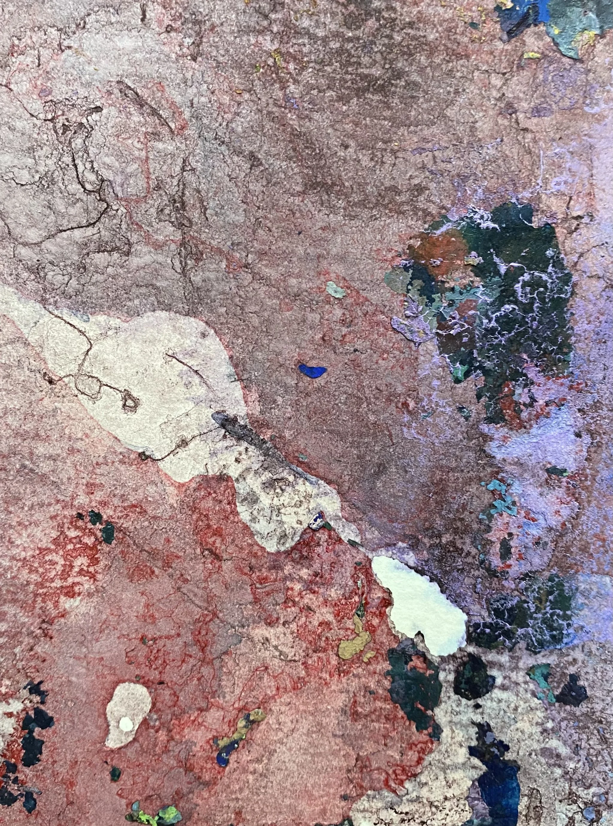 Abstract pink and purple painting