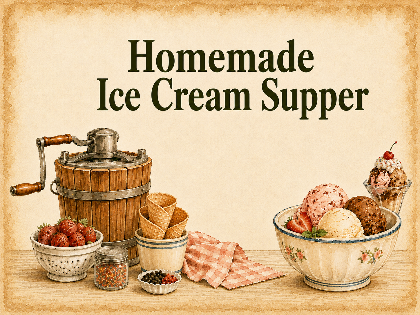 HOMEMADE ICE CREAM SUPPER