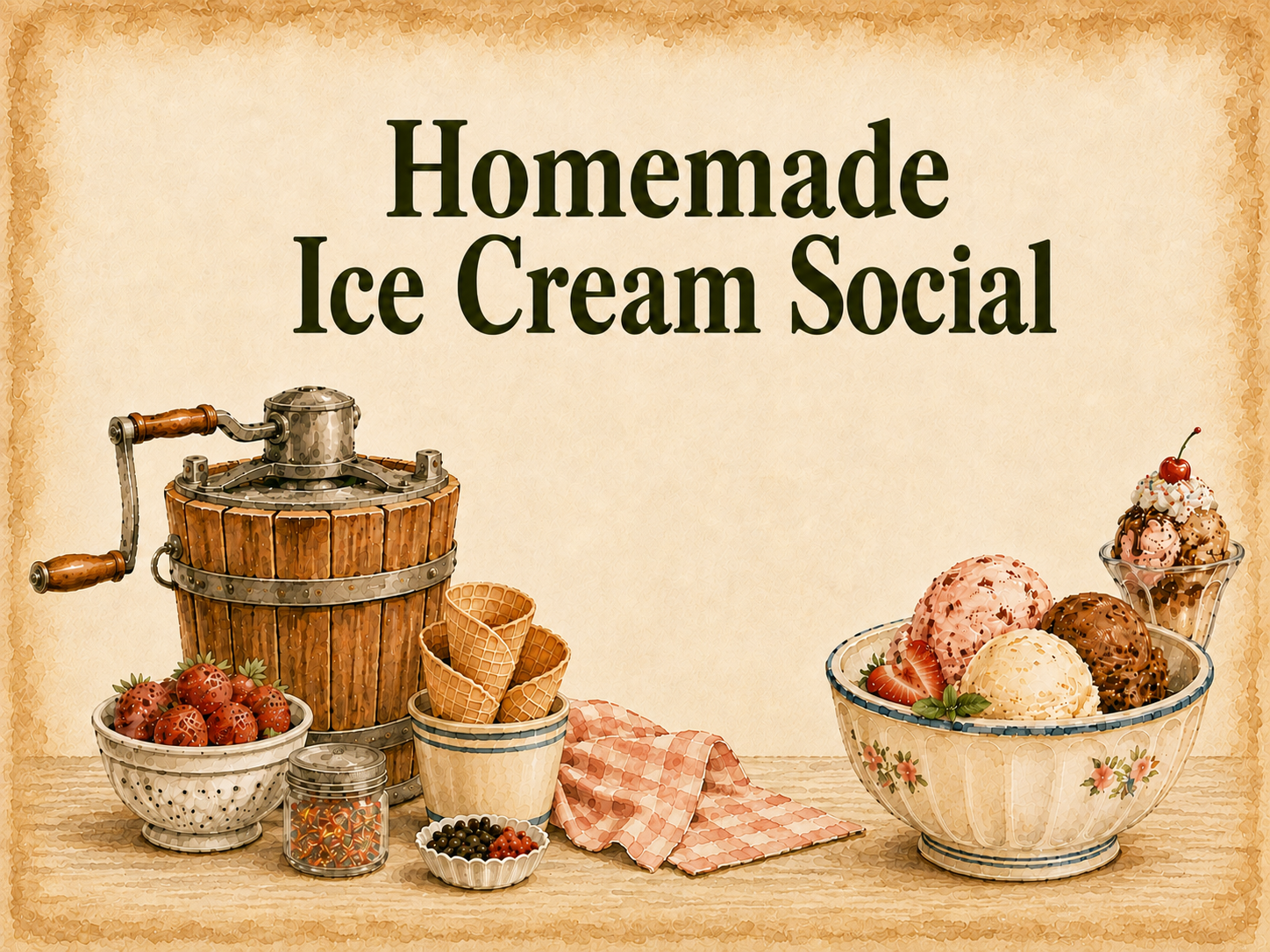 HOMEMADE ICE CREAM SOCIAL