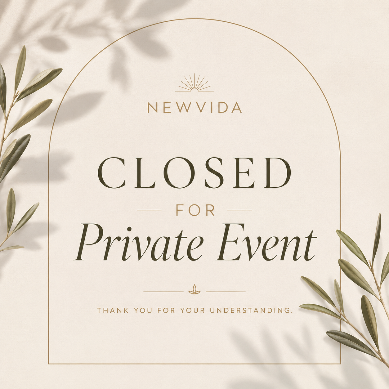 Closed for a Private Event