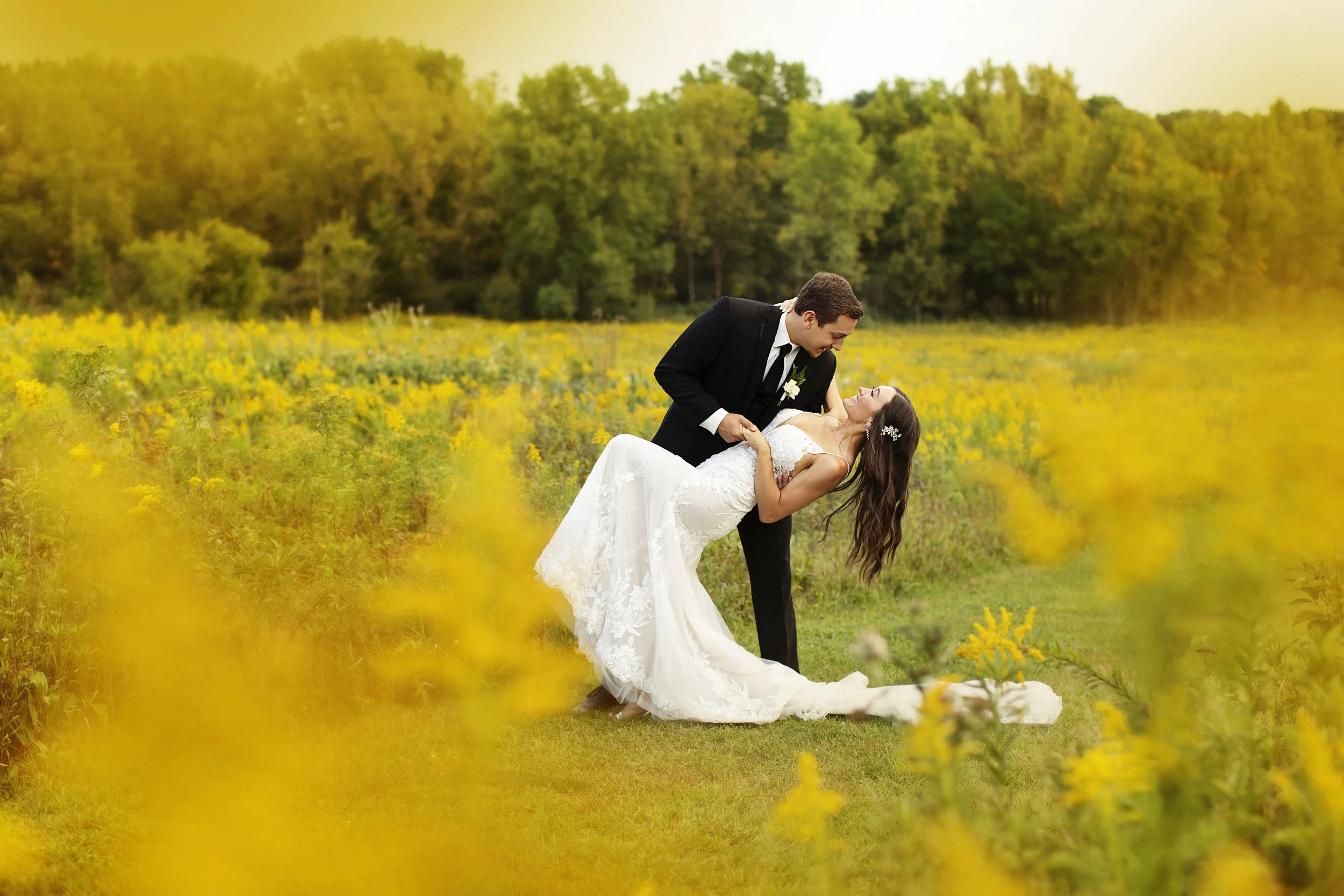 Megan &amp; Noah | Classic, Black Tie Fashion Wedding at Tuscany Falls Banquets in Mokena, IL