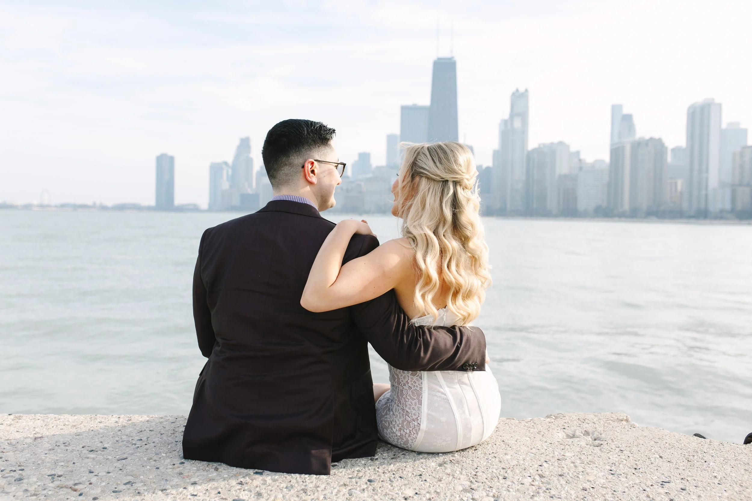 Taylor &amp; Neil | Lakeside Engagement Photo Shoot at North Avenue Beach in Chicago