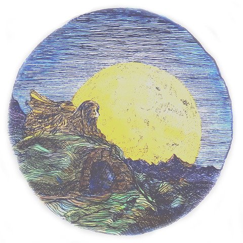 Moonrise- Hand Colored