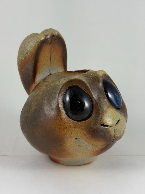 SMALL RABBIT HEAD PLANTER, BY SARAH M. GILBERT