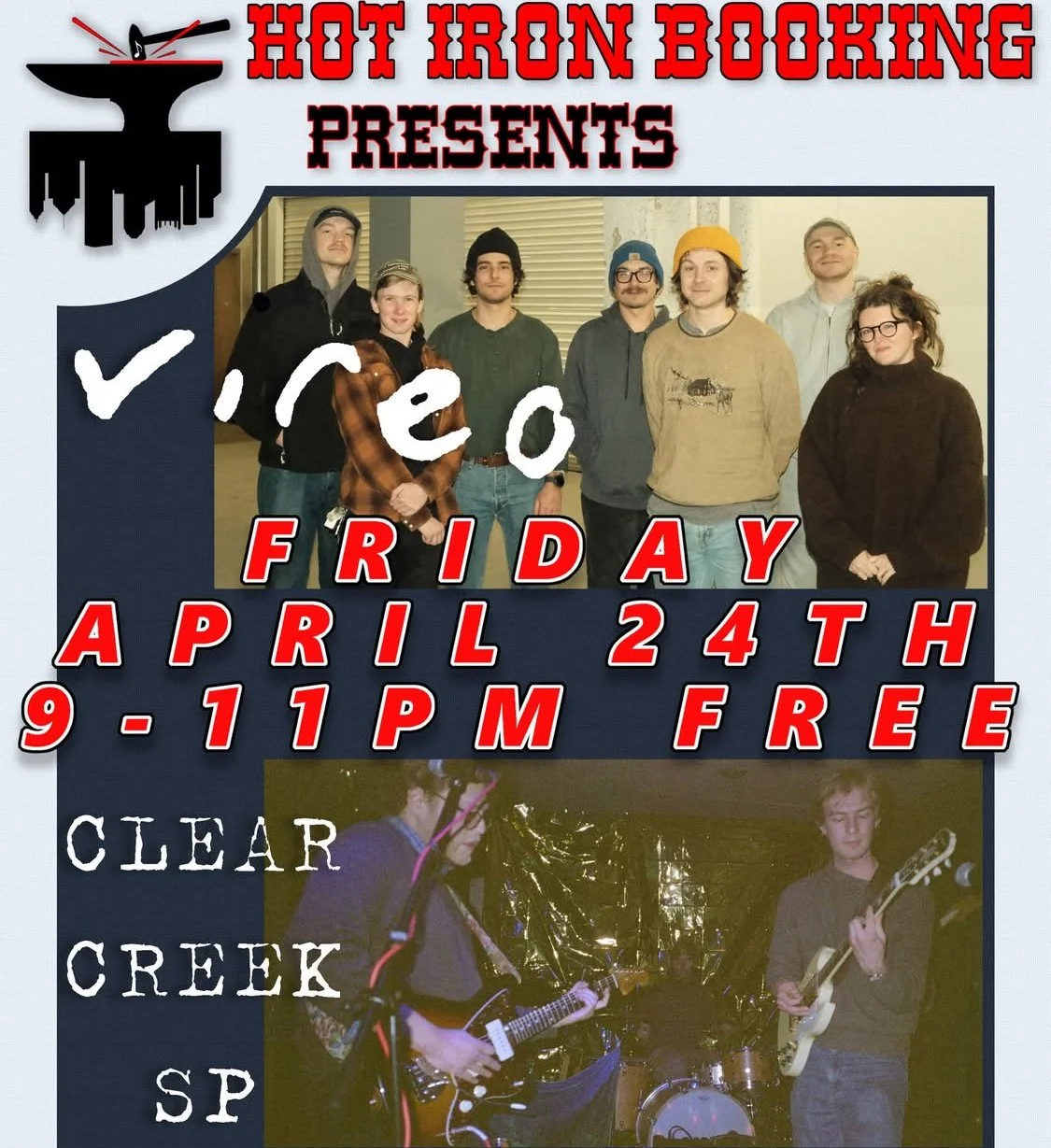 Hot Iron Booking: Vireo and Clear Creek SP