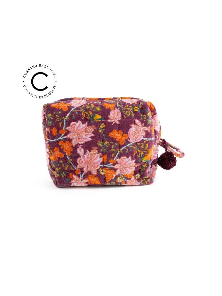 Velvet Dopp Bag - Jacobean Mulberry