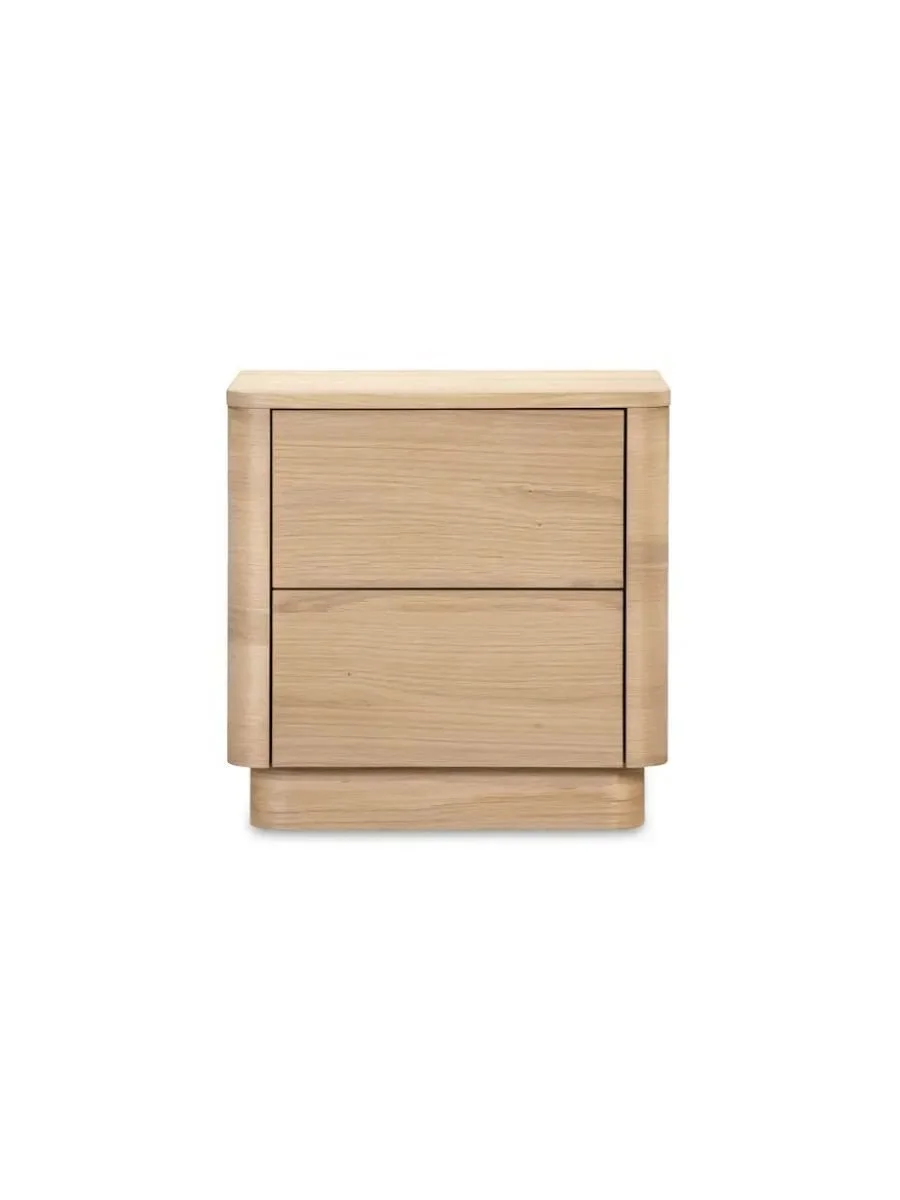 ROUND OFF Nightstand - Tall - Light Oak