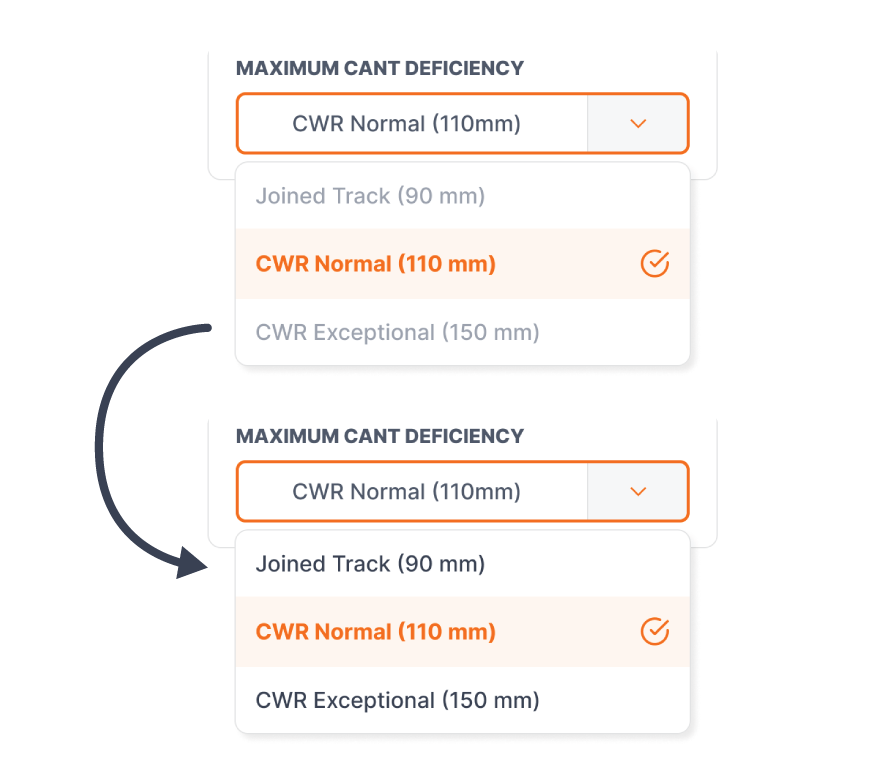 A change in text color to increase contrast in the PWay Calc app.