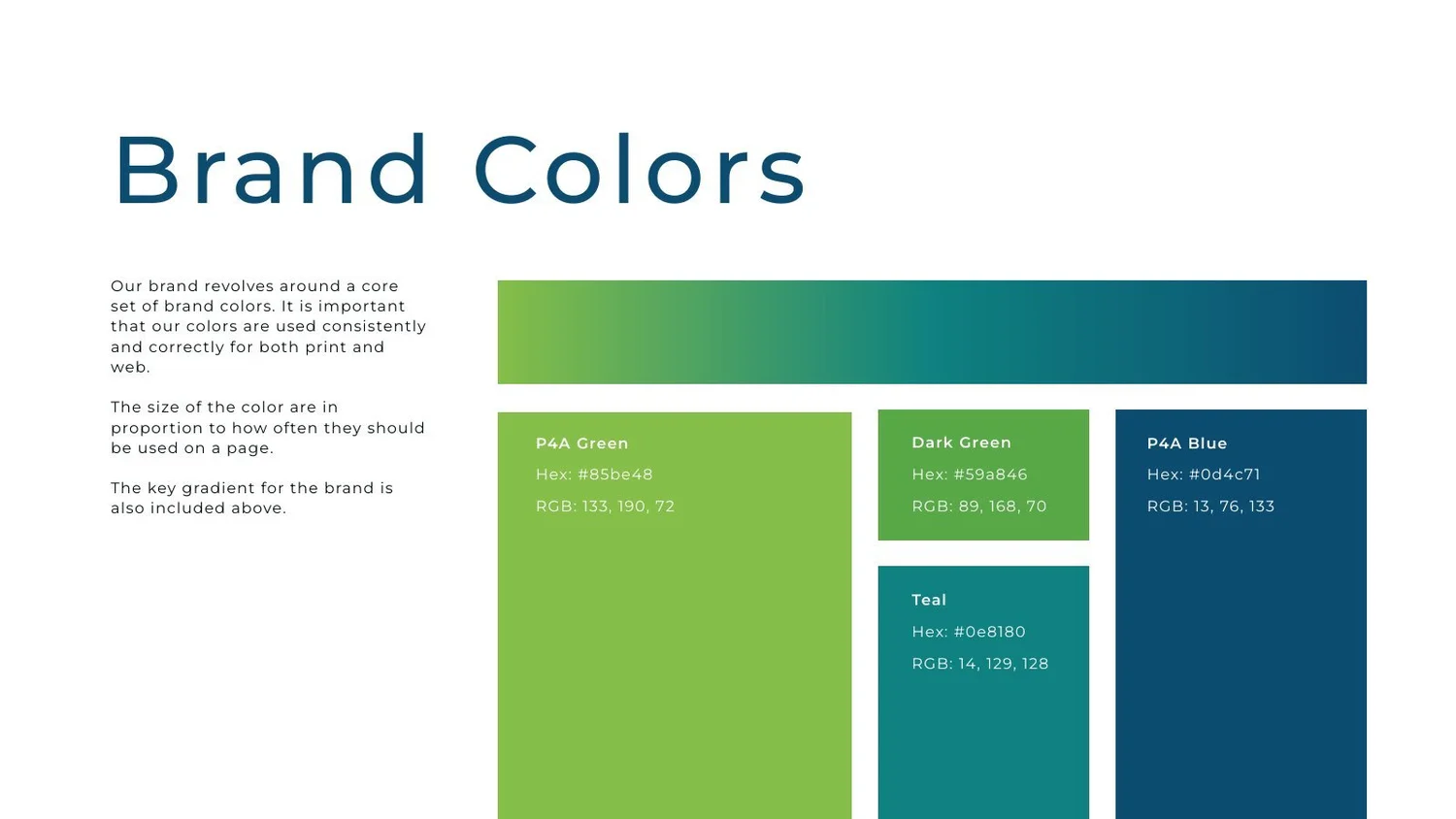 Brand colours and palette