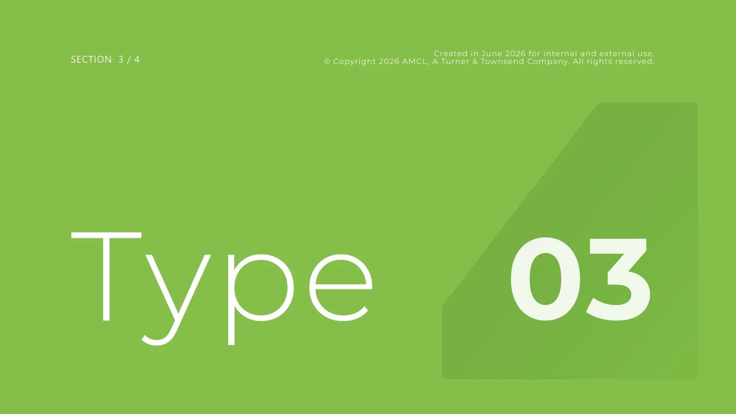 Section divider: Type
