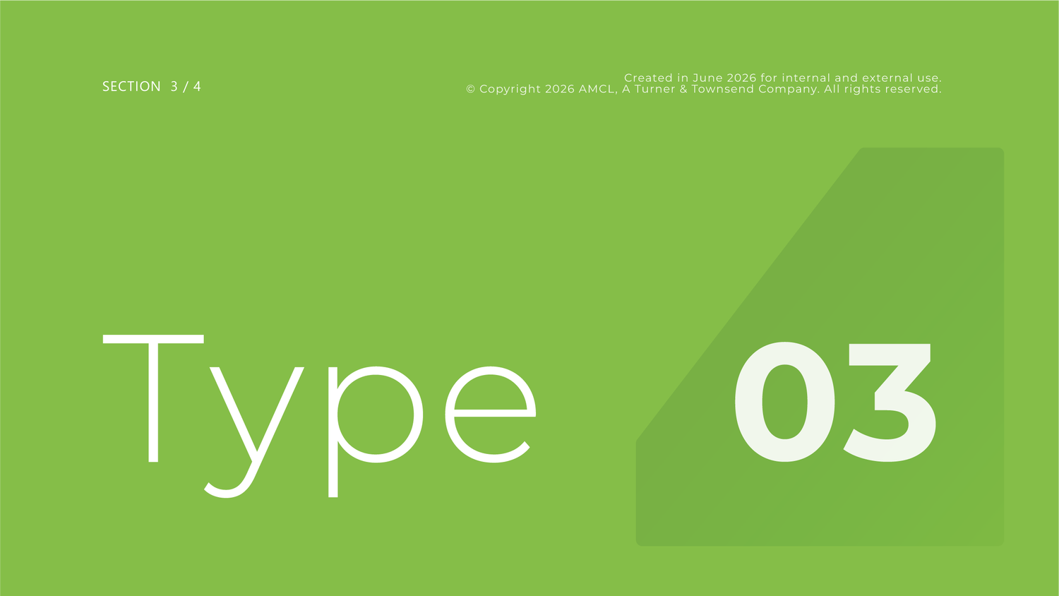 Section divider: Type