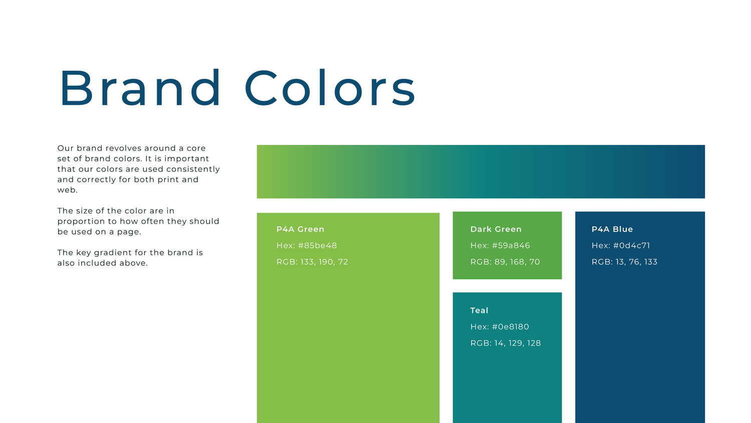Brand colours and palette