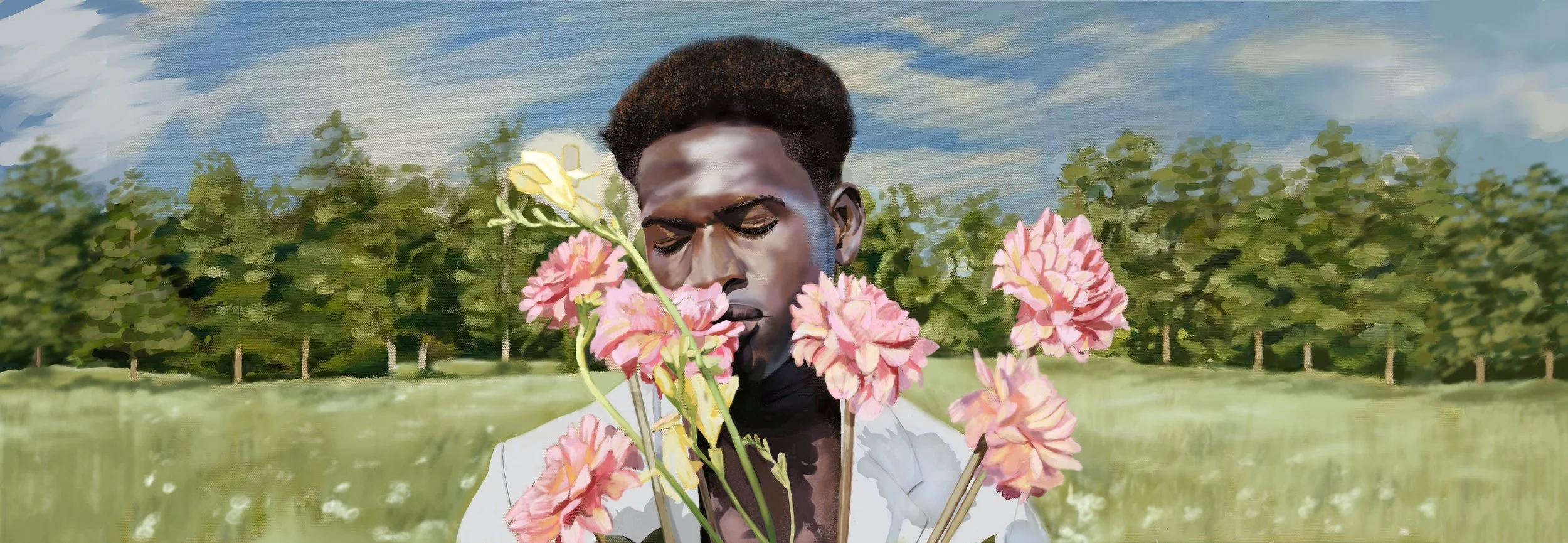 I Come in Peace. 16in x 40in. Oil on canvas