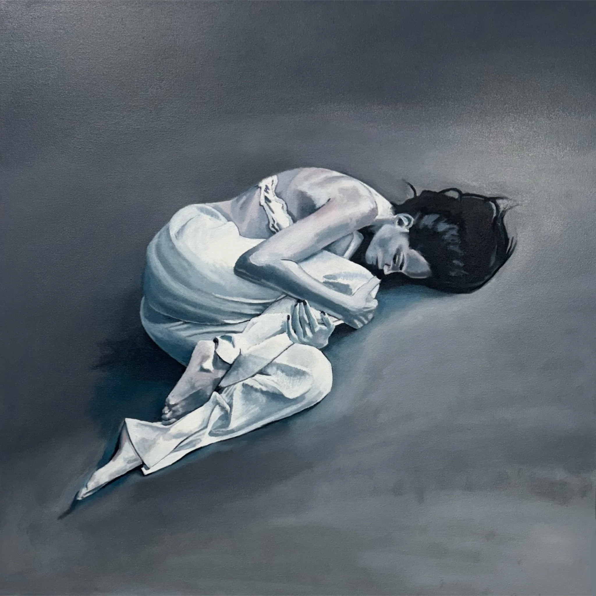 Inconsolable. 30in x 30in. Oil on canvas