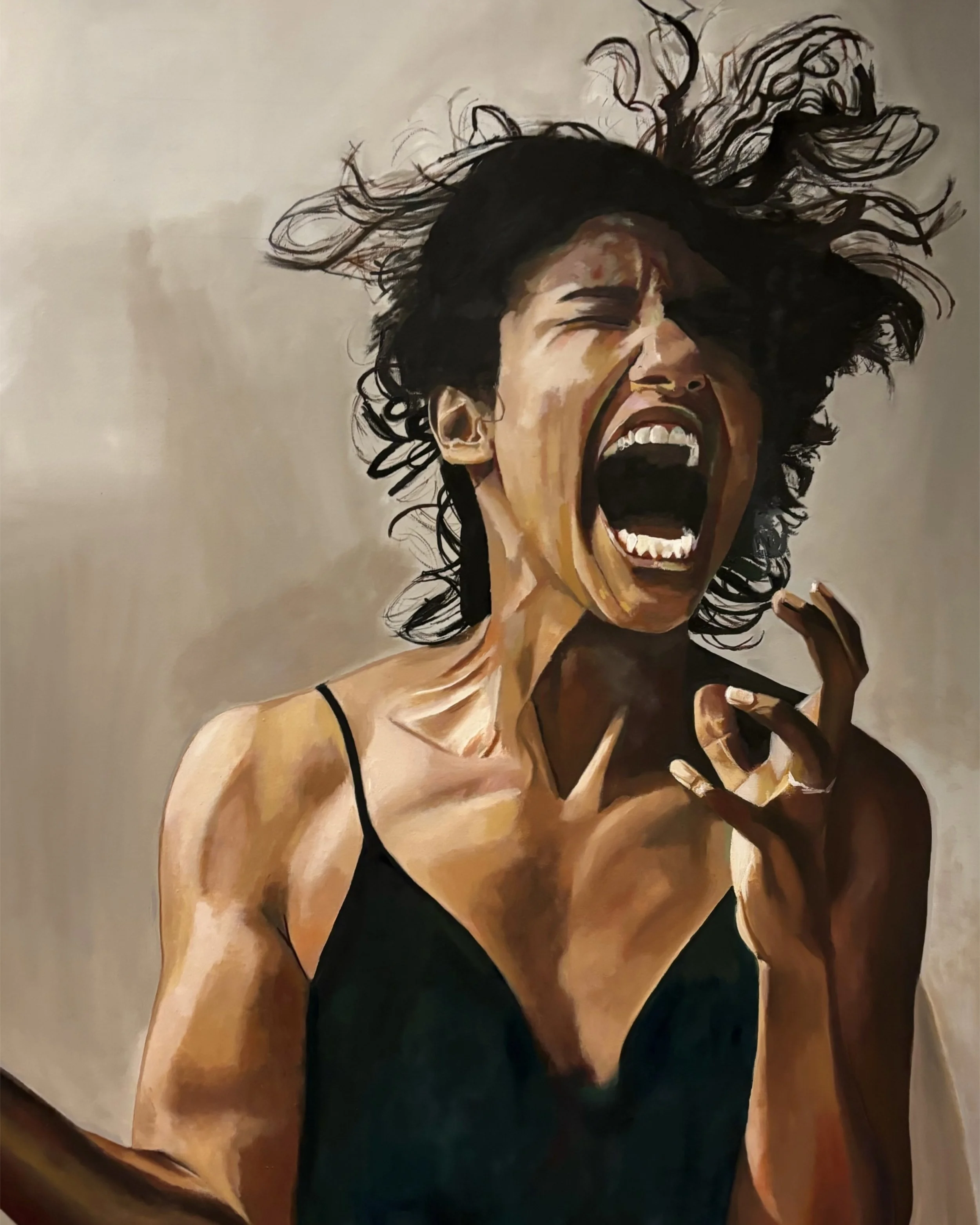 A Righteous Rage. 48in x 60in. Oil on linen