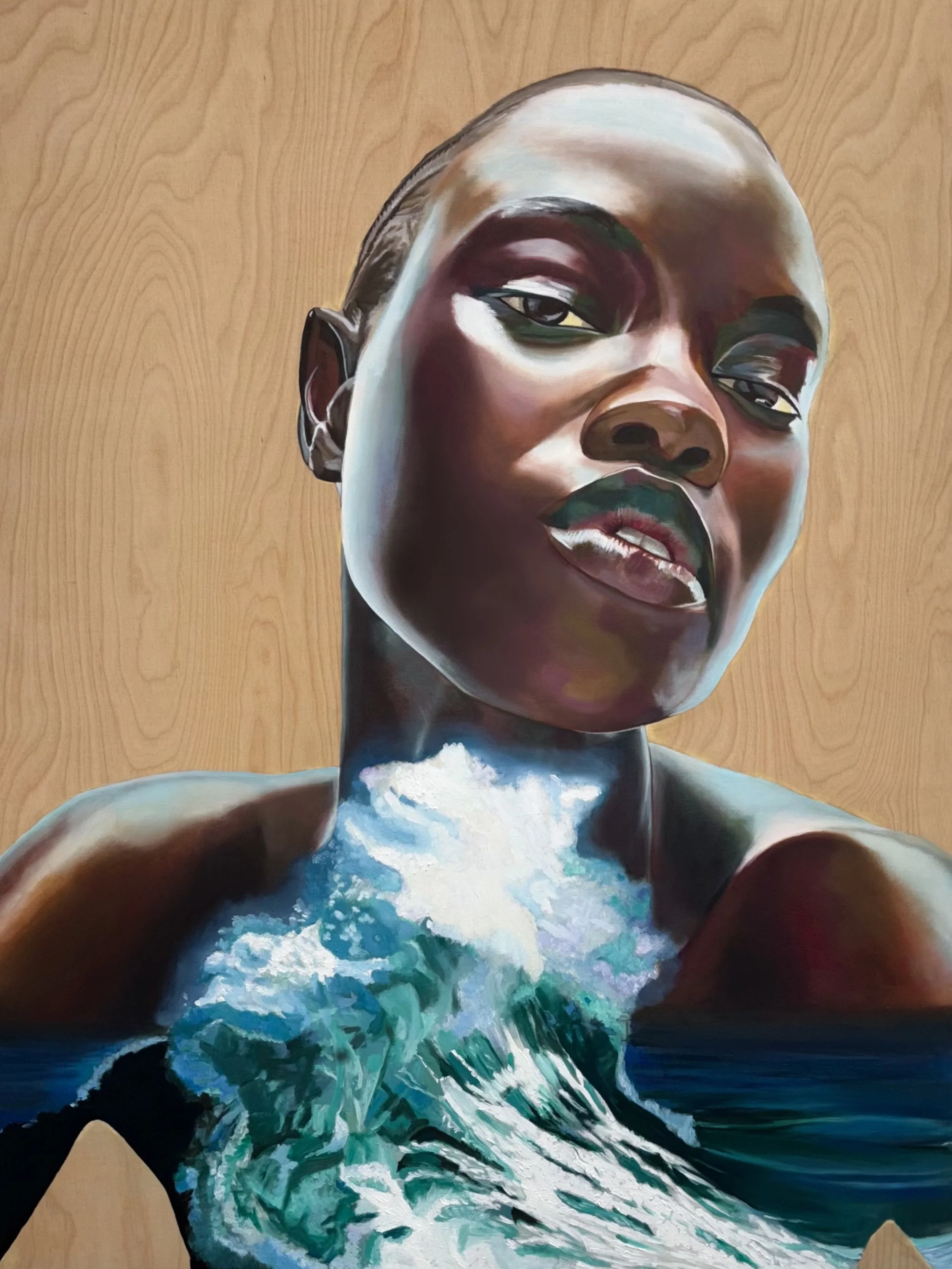Ride the Wave. 36in x 48in. Oil on wood