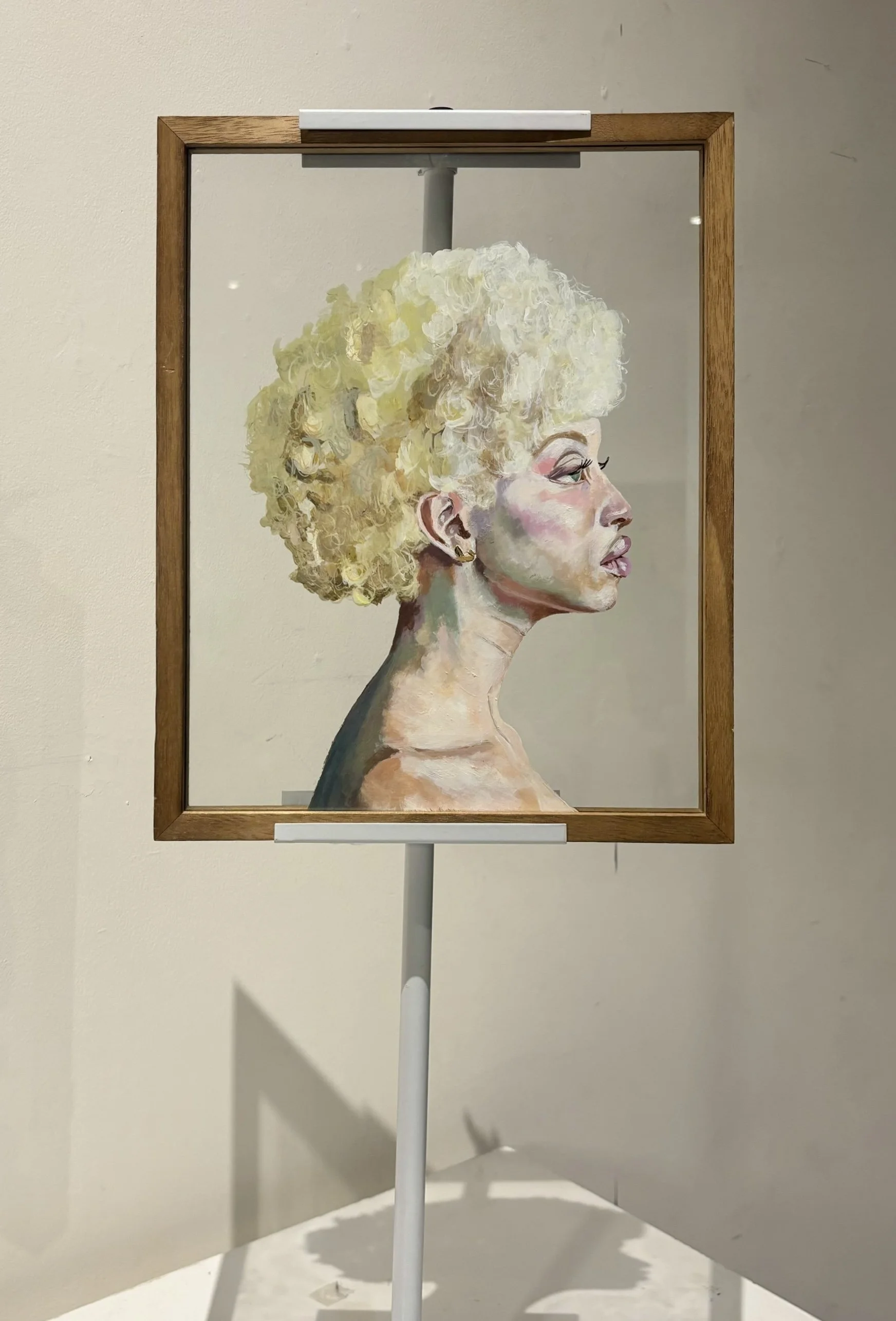 Delicate. 11in x 14in. Oil on glass (Sold)