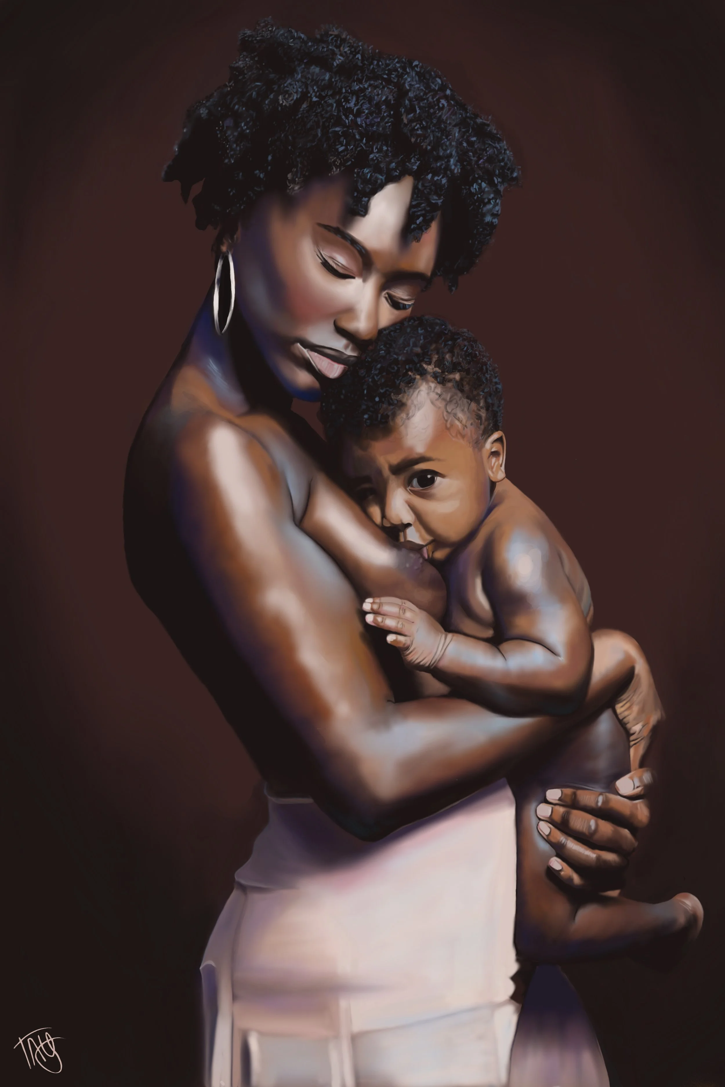 A Mother’s Love. 8 x 12. Digital Painting 