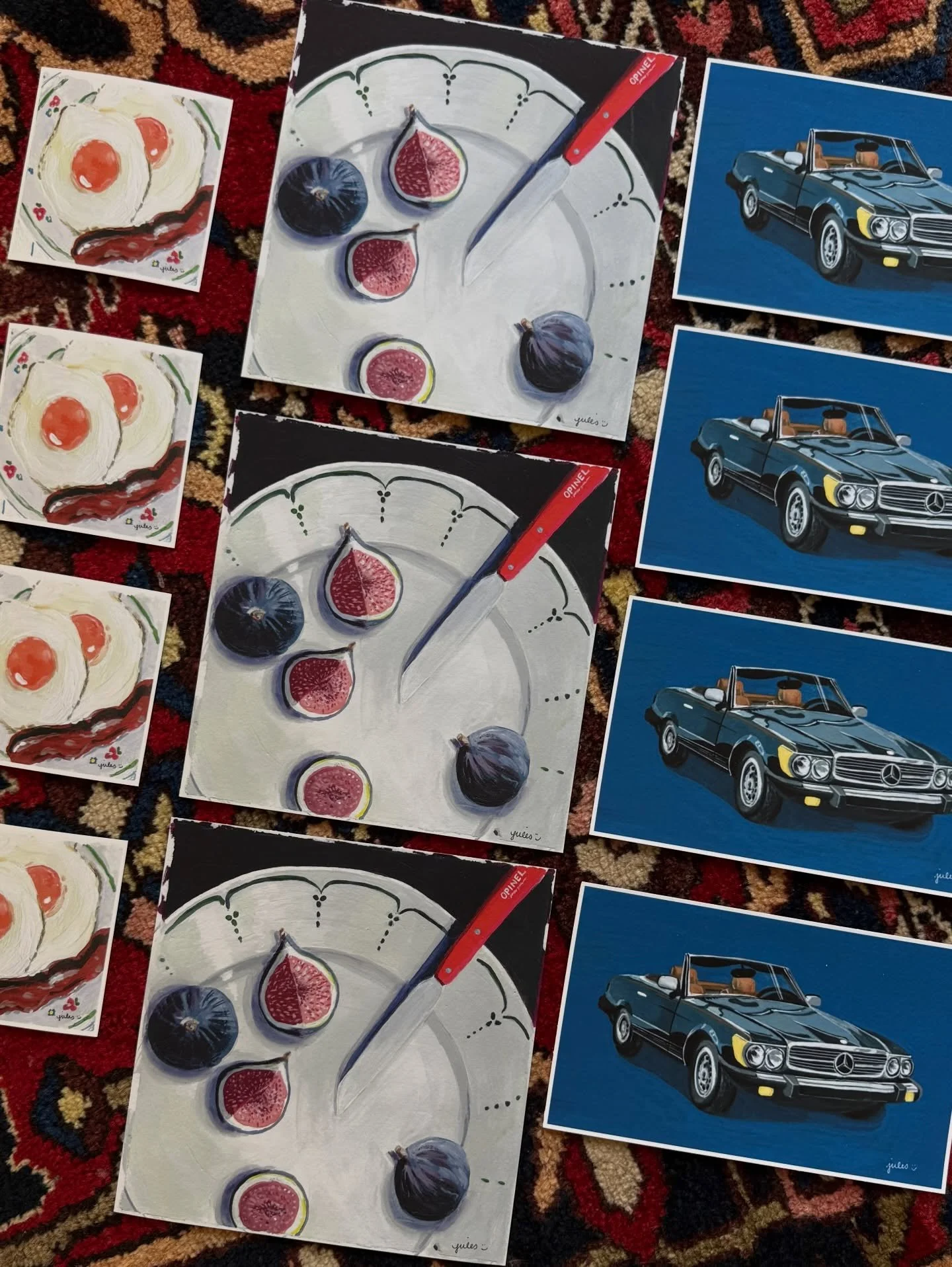 New limited edition prints fresh off the press for tomorrow&rsquo;s market at @agoodusedbook. I love my printer because tell me these don&rsquo;t look like paintings!!