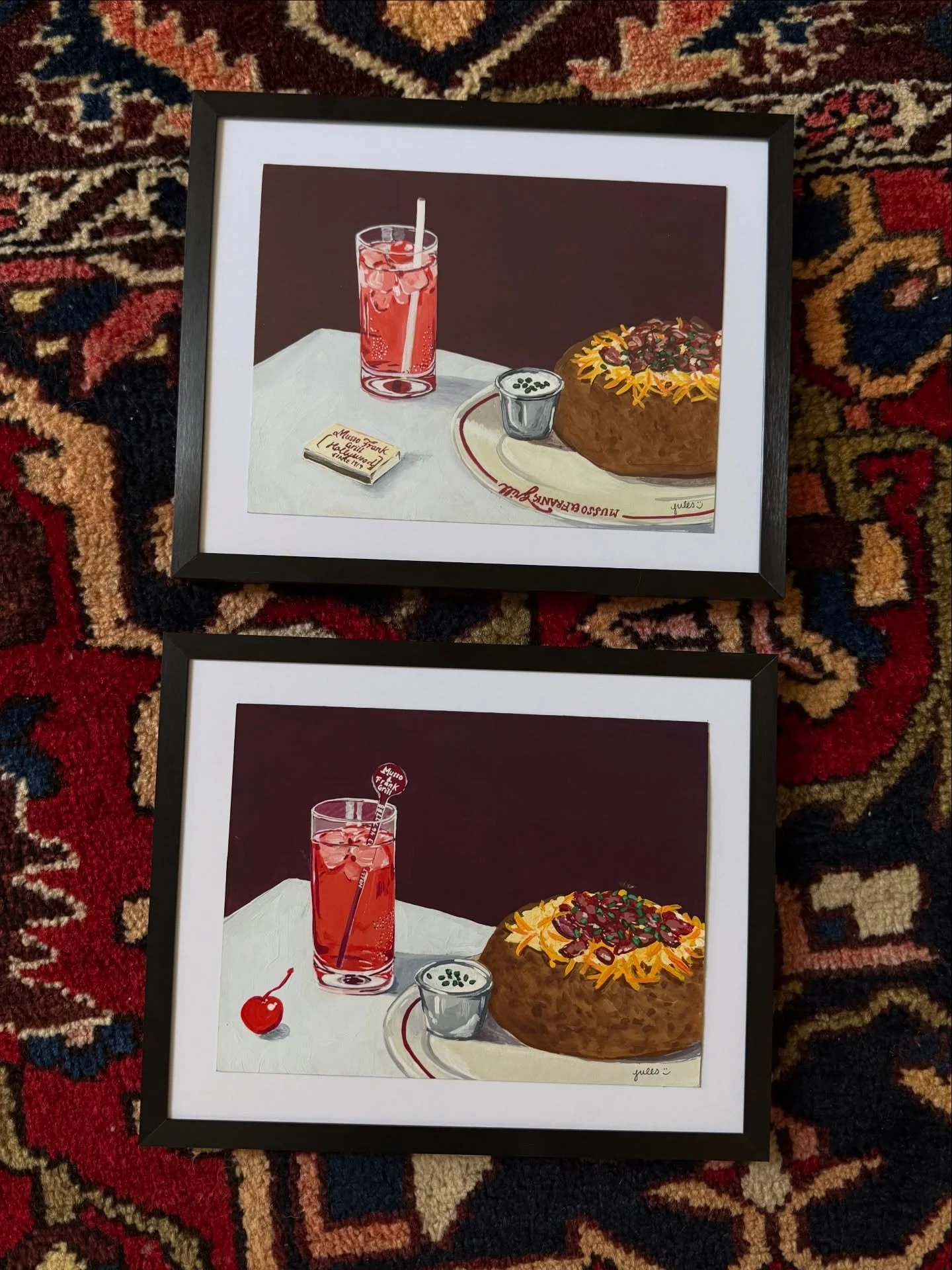 A double commission of a Shirley temple and baked potato from Musso and Frank, ordered for (and declined by) a celebrity at a nearby table. I never did find out who the celebrity was.