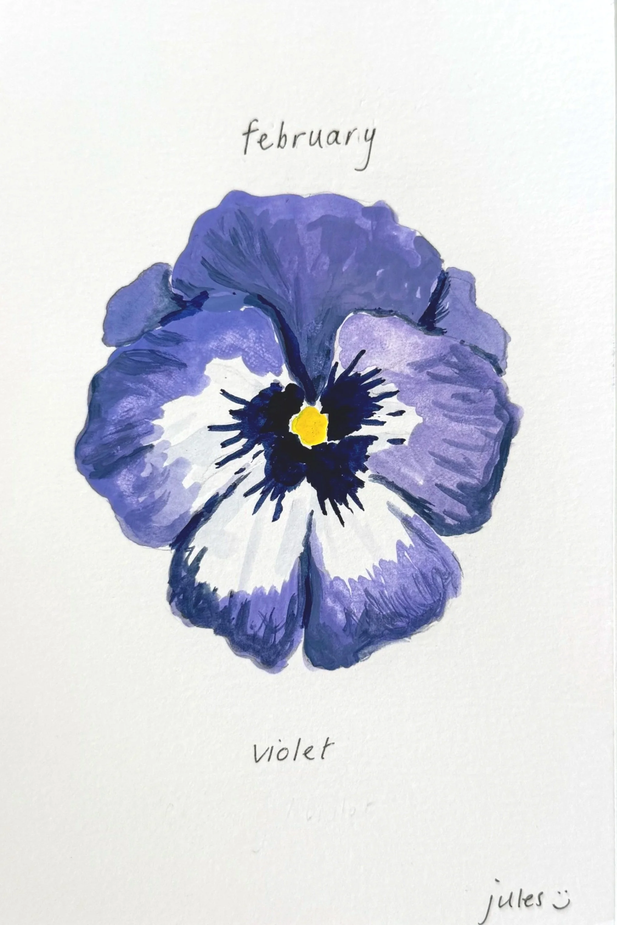 Flower of the Month Single Painting