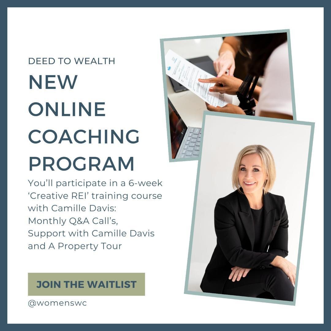 Exciting News! Introducing Deed to Wealth - Your Ultimate Real Estate Coaching Program! 

Ready to level up your real estate investment game? Join our brand new online coaching program - Deed to Wealth! 
With Deed to Wealth, you'll gain exclusive acc
