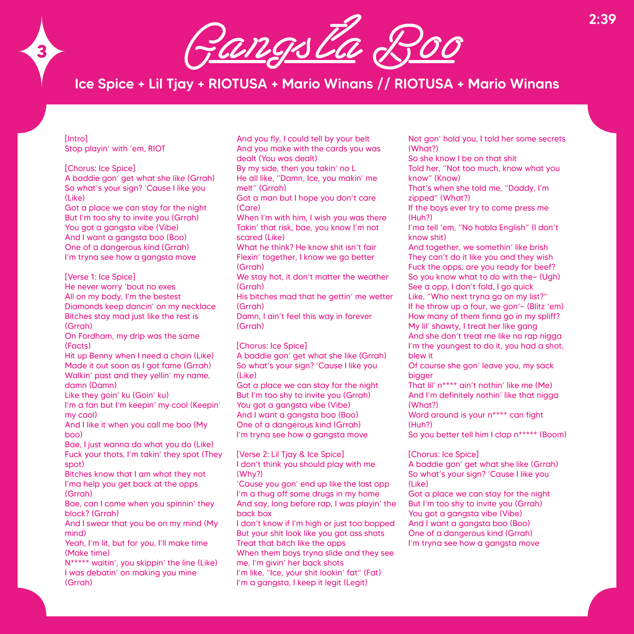 Album Information Booklet