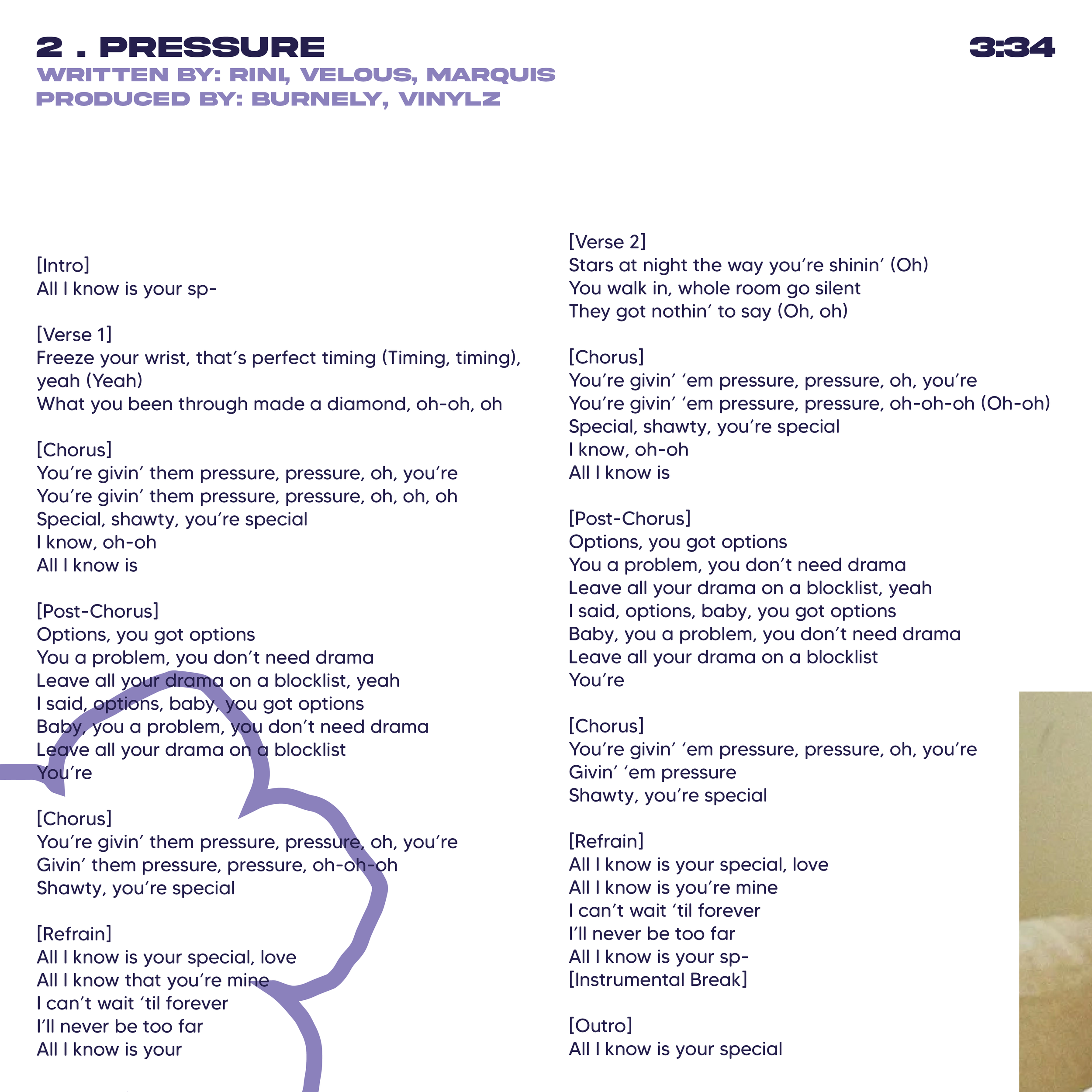 Album Information Booklet