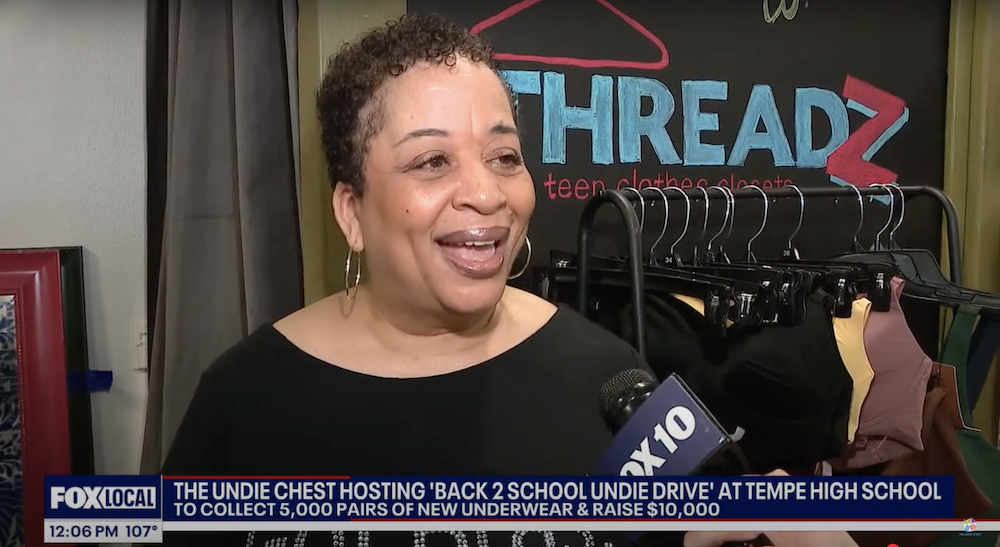 The Back-to-School Undie Drive Featured on FOX 10 Phoenix