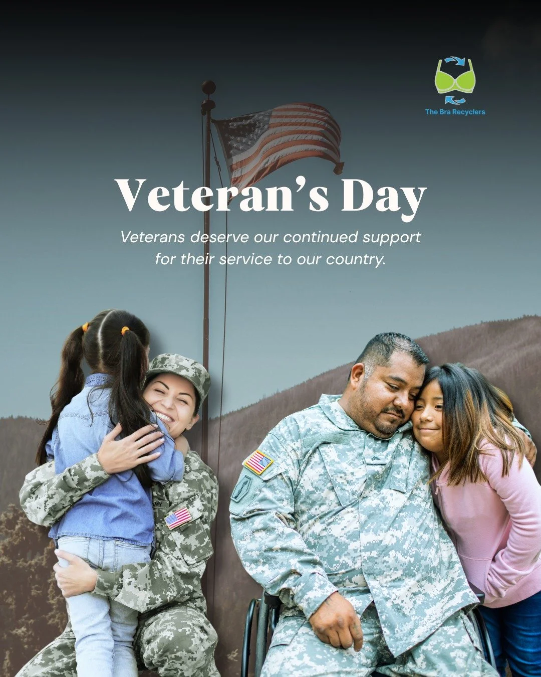 Not every veteran&rsquo;s fight ends with service💔

Many veterans facing homelessness go without essentials: a clean bra, new underwear, and the comfort and dignity that come with them.

Through The Bra Recyclers, your recycled bras and donated unde