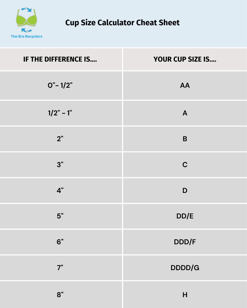 Cup Size Chart Examples Elaine’s Step-By-Step Guide and Checklist for a Professional Bra ...