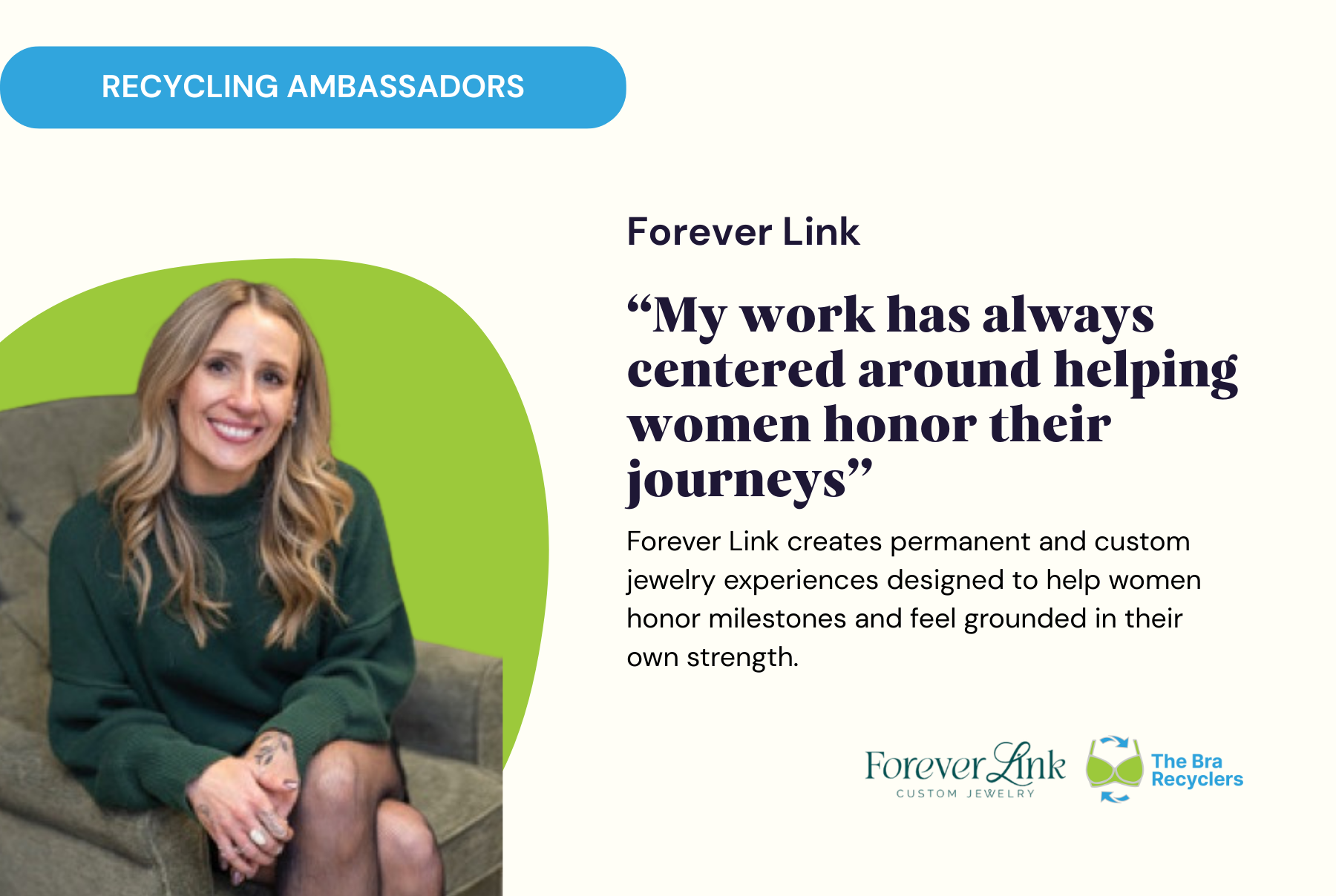 Forever Link Joins The Bra Recyclers as a Recycling Ambassador in Ohio