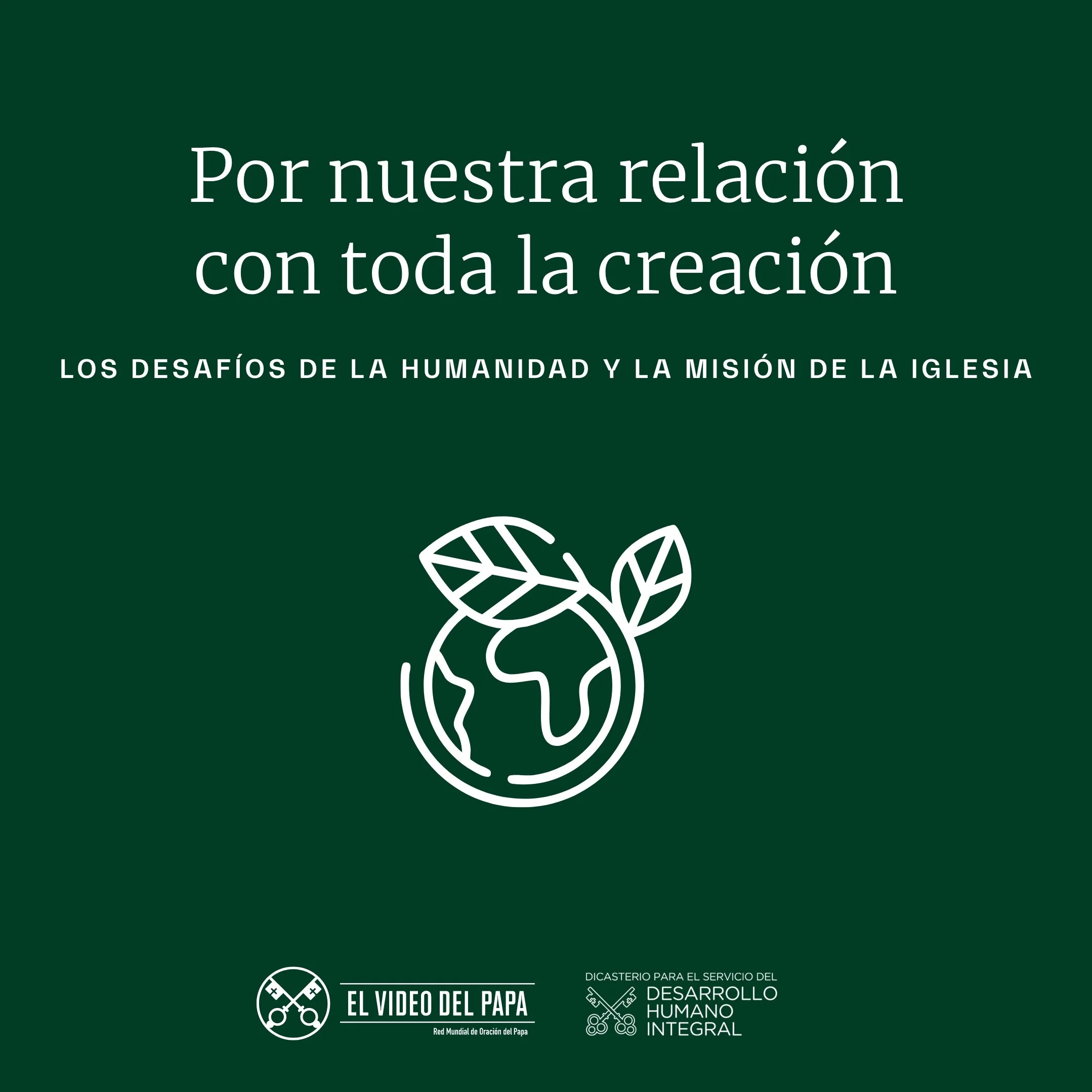 Oramos con el Papa León XIV por nuestra relación con toda la creación
