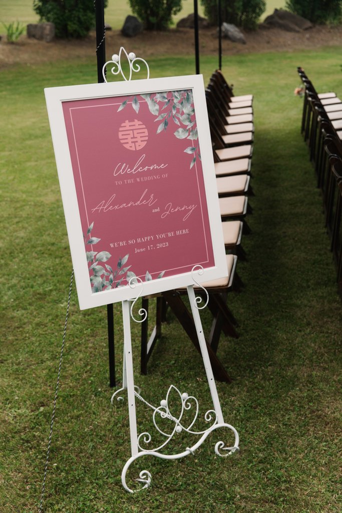 Wedding Ceremony Welcome Sign