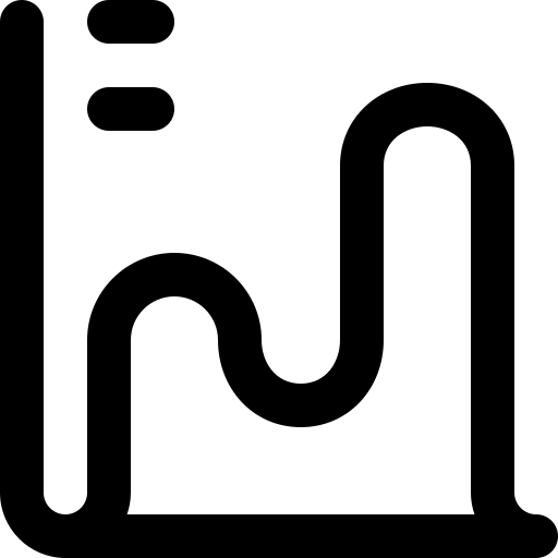 A black and white illustration of a spider hanging from a web.