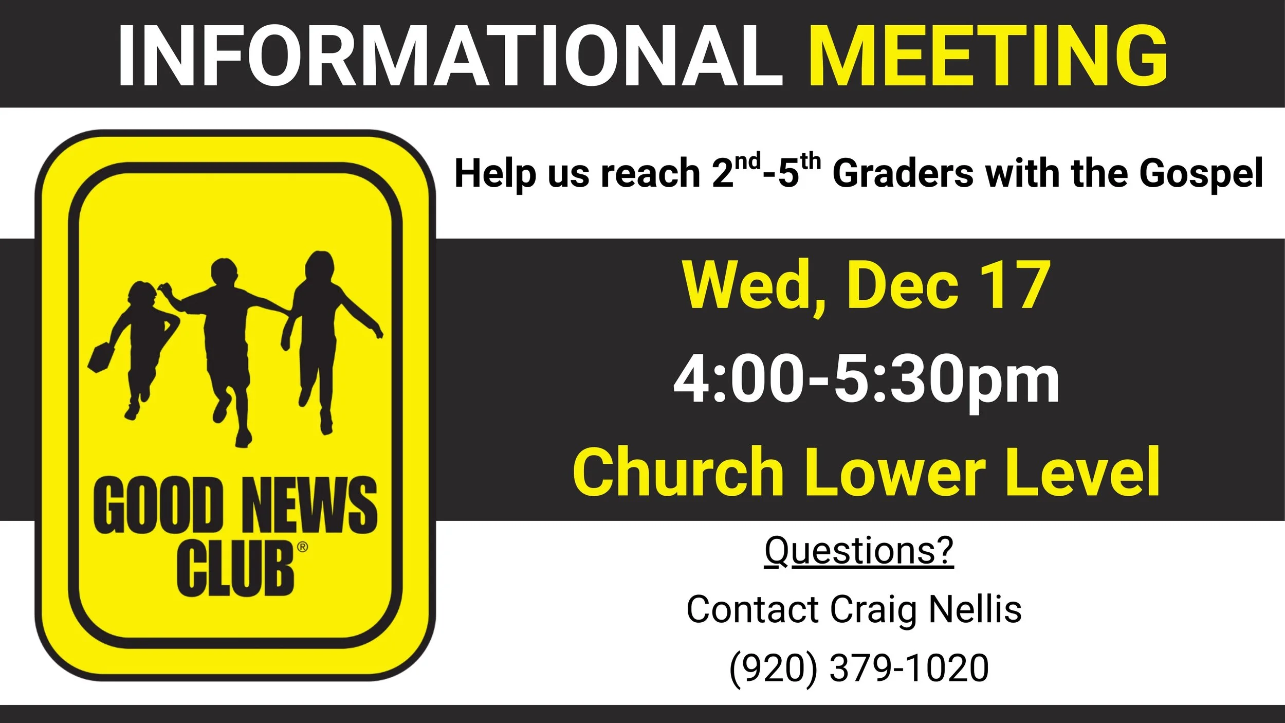 Good News Club Informational Meeting - Dec 17