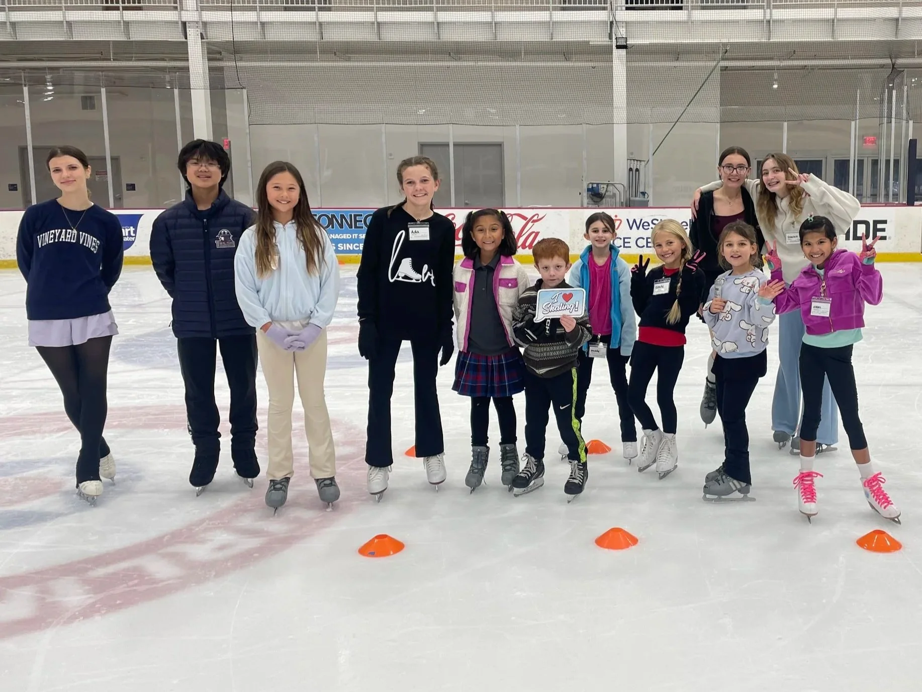 Some of our newest Learn to Skate participants at WeStreet Ice Center!