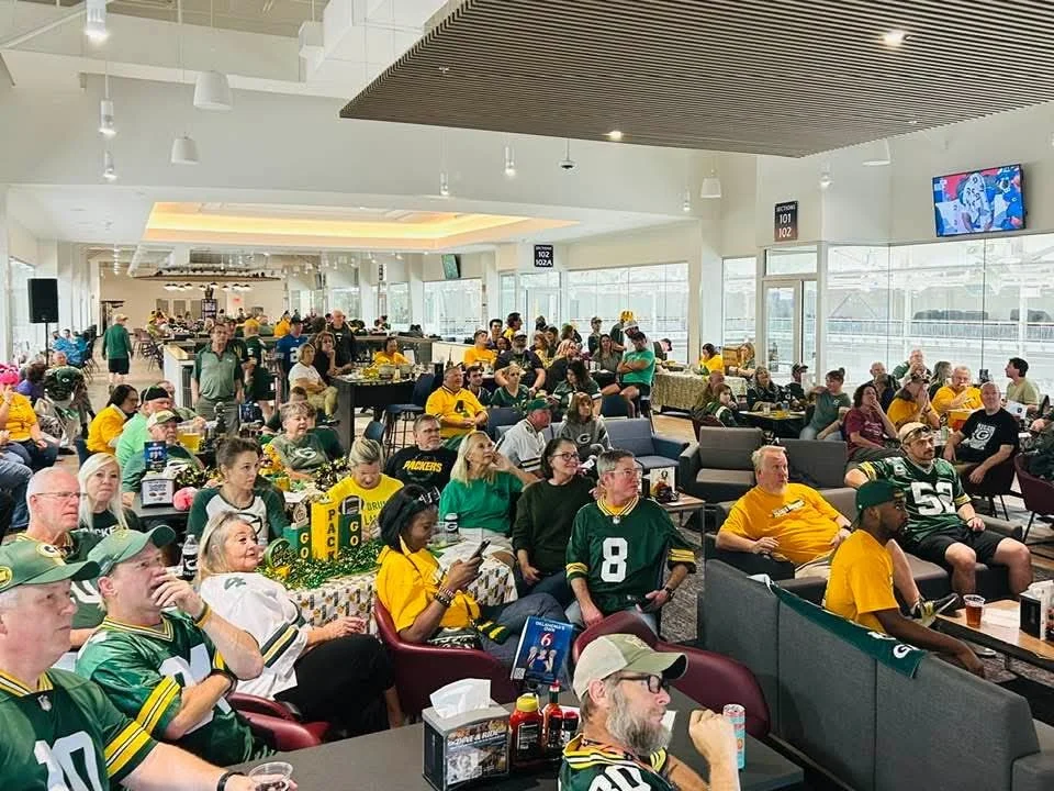 Packer Backers gather for a Watch Party in Puck's to cheer on their team and enjoy great eats!