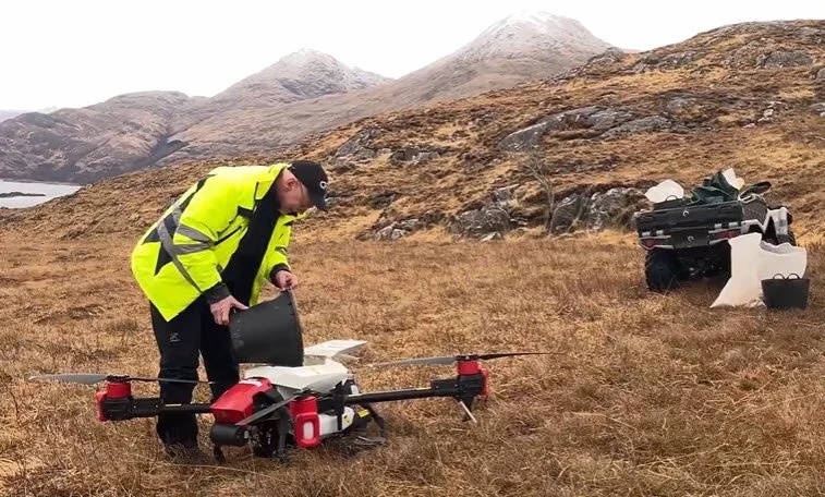 The Future of Forestry: Reforestation at Scale via Agricultural Drone Seeding