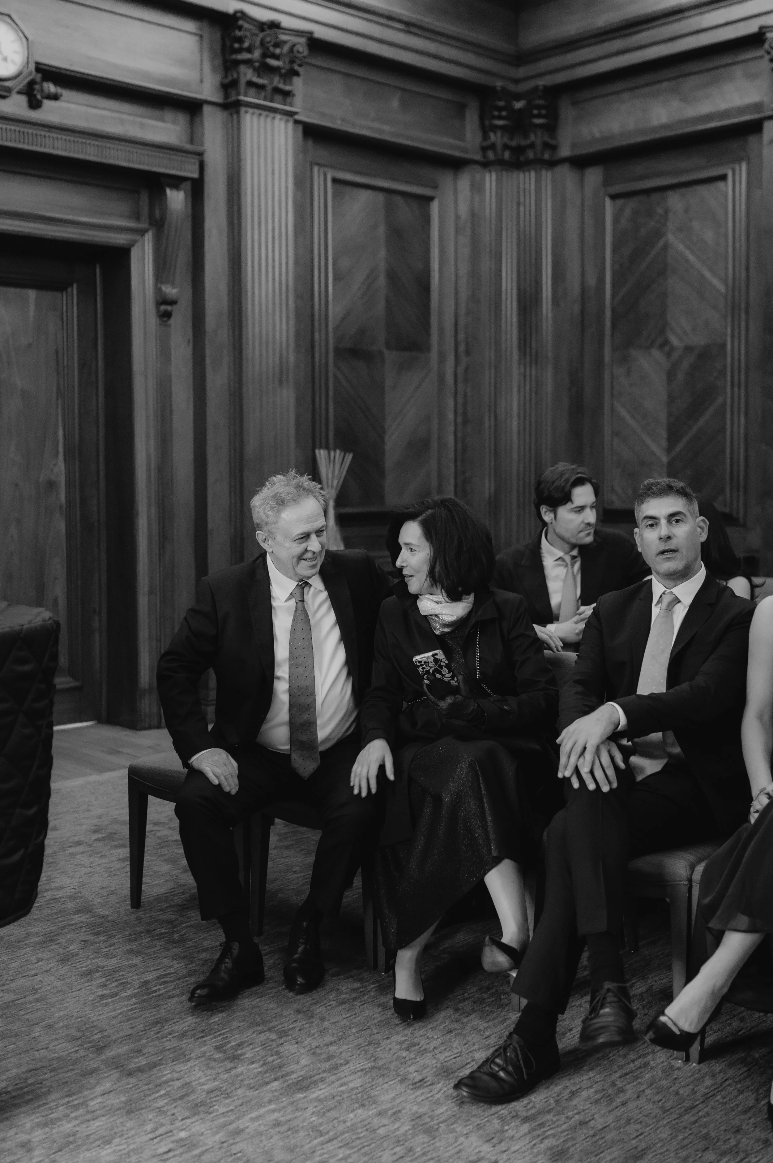 London wedding photography at Marylebone Town Hall guests smiling