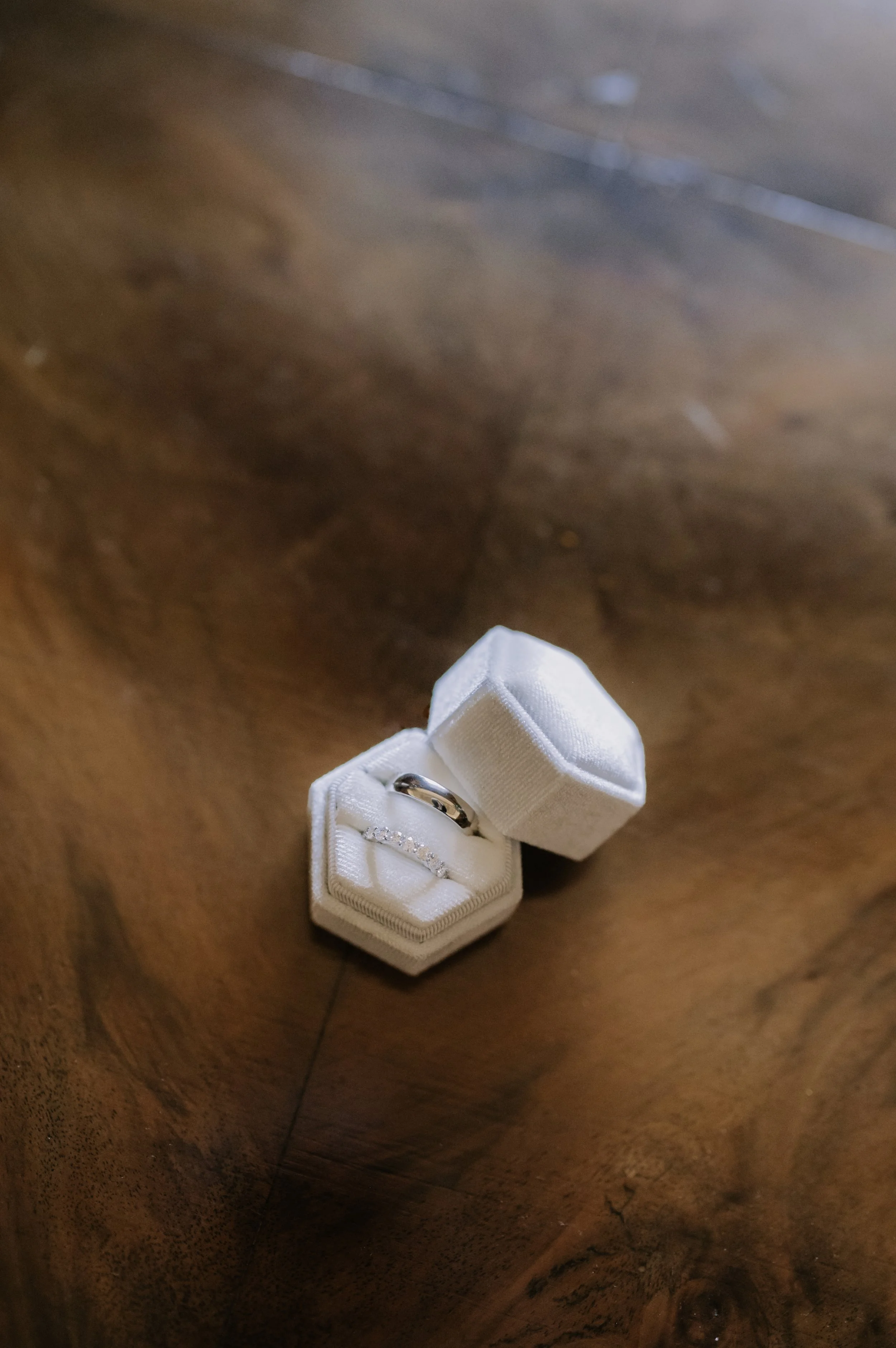 London wedding photography at Marylebone Town Hall wedding rings in box