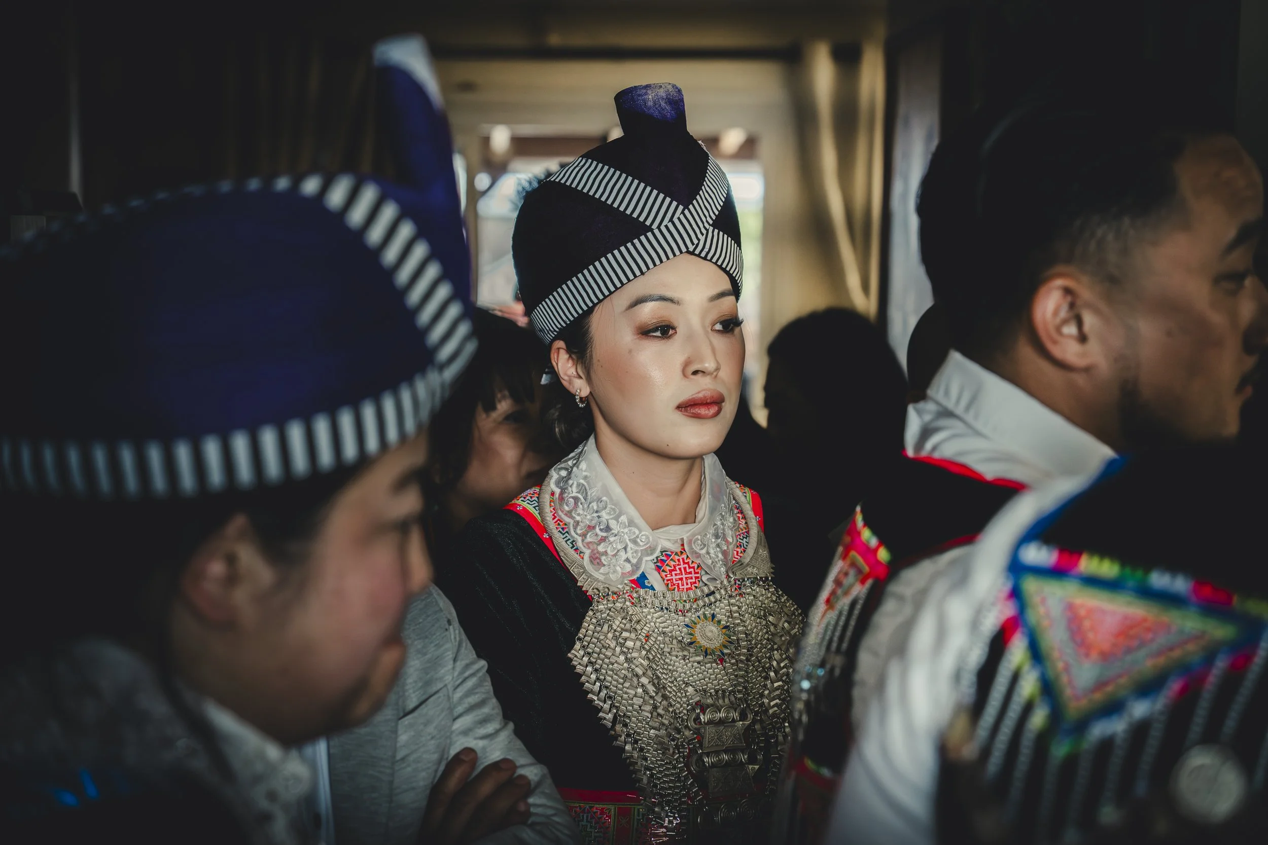 bride at hmong wedding