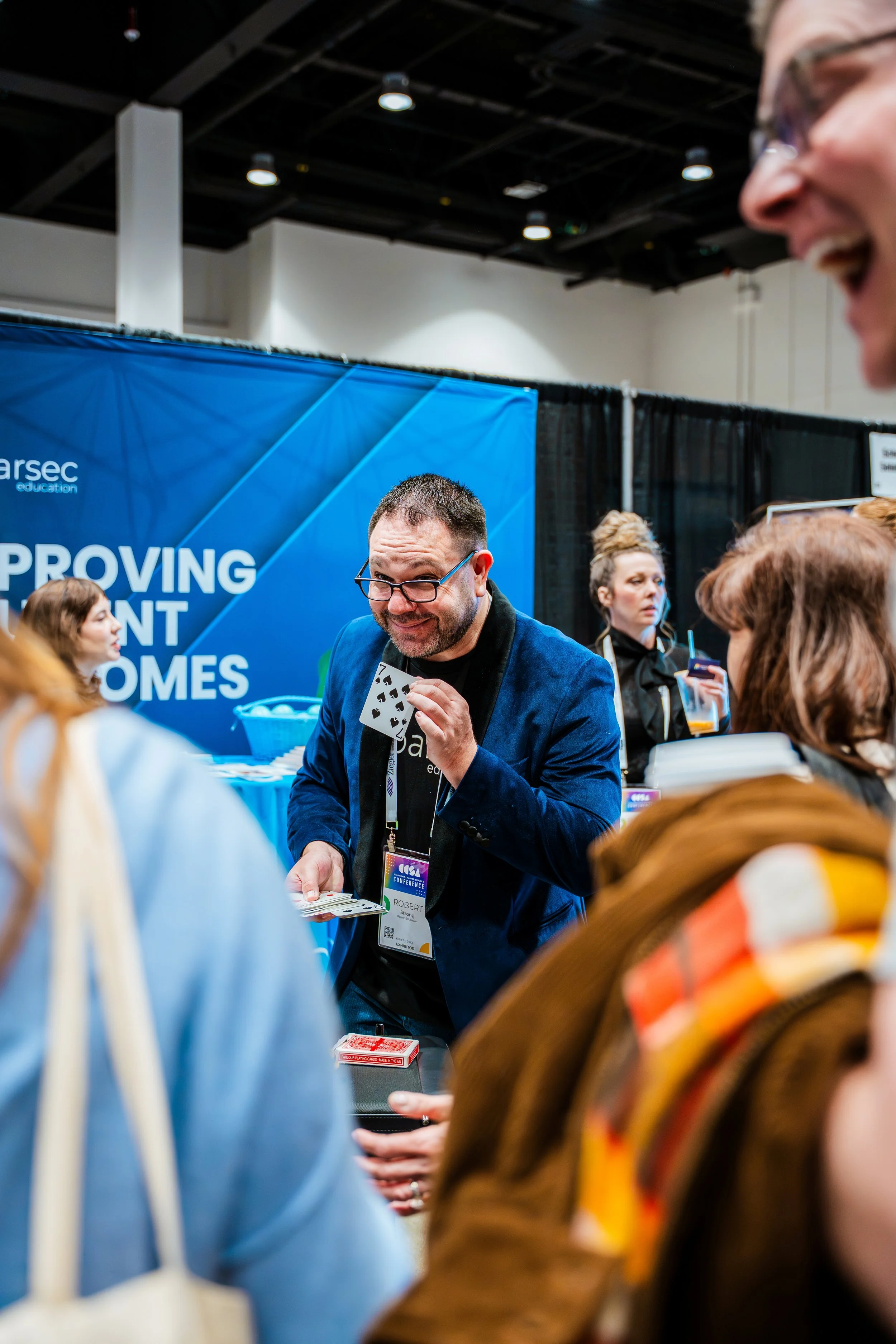 magician doing card tricks