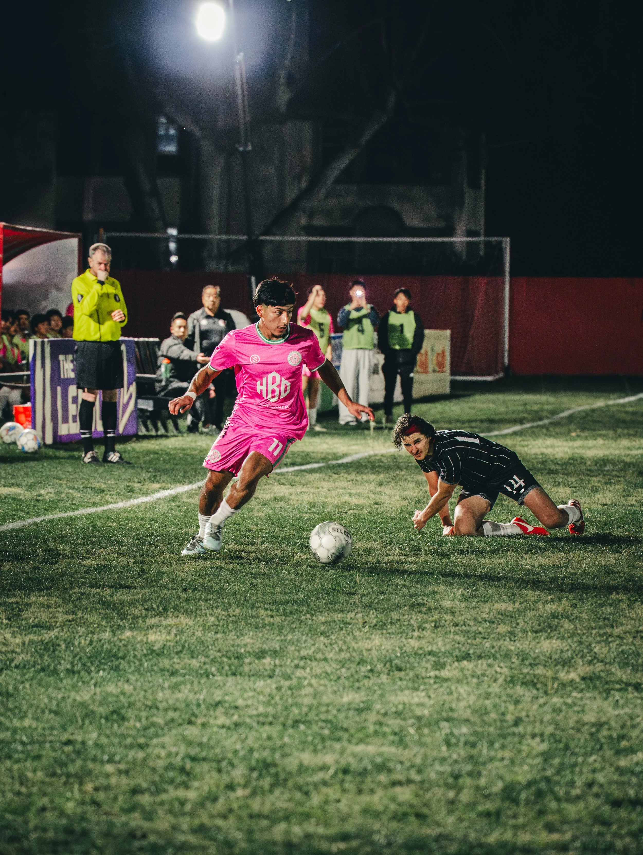 soccer playing breaking someone's ankle