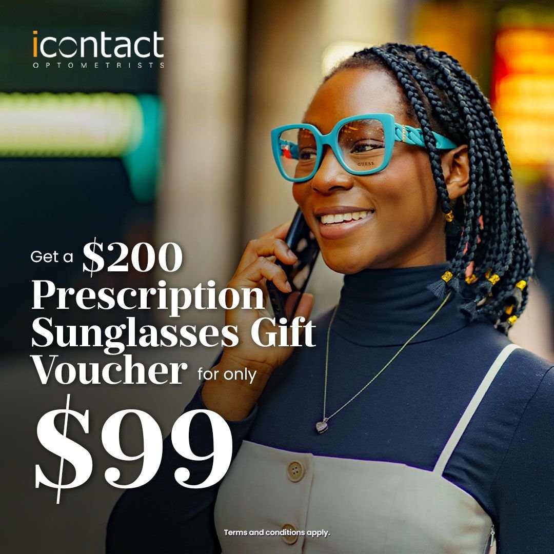 Summer style, sharper savings! 🌞😎 Get a $200 Prescription Sunglasses Gift Voucher for just $99 and step out in style with iContact Optometrists. 

Don&rsquo;t miss out on this incredible offer &ndash; your perfect shades are waiting! 👓✨

👓Link in